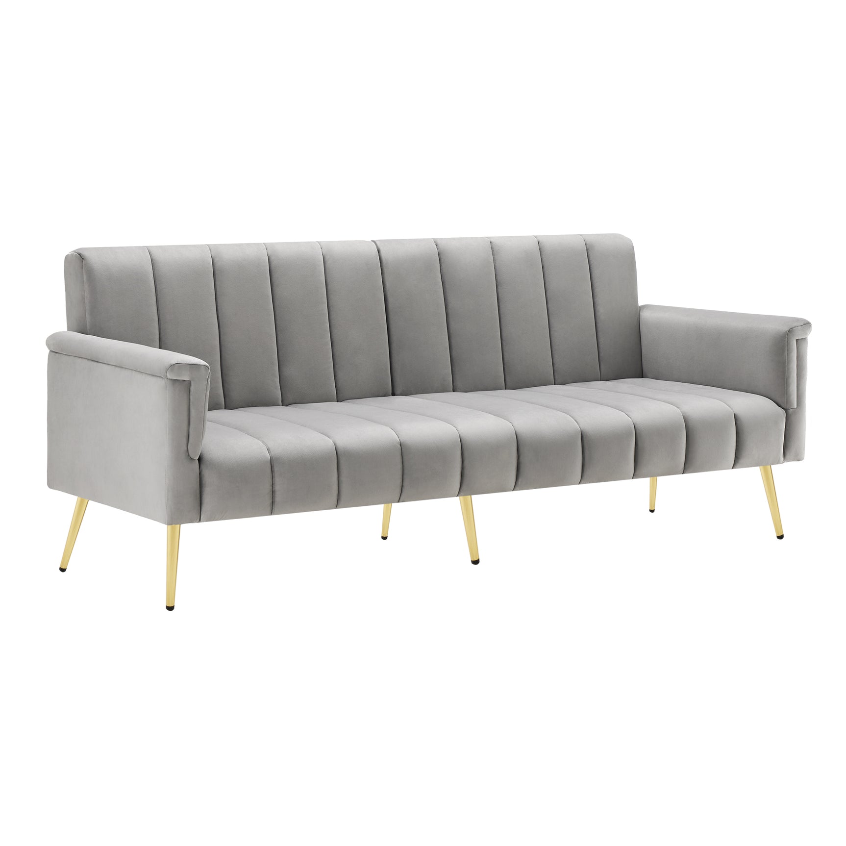 Sofa-lit pliant moderne en velours 183x76x75 cm – Réglable en 5 angles, pieds métalliques, idéal pour salon et chambre d’invités