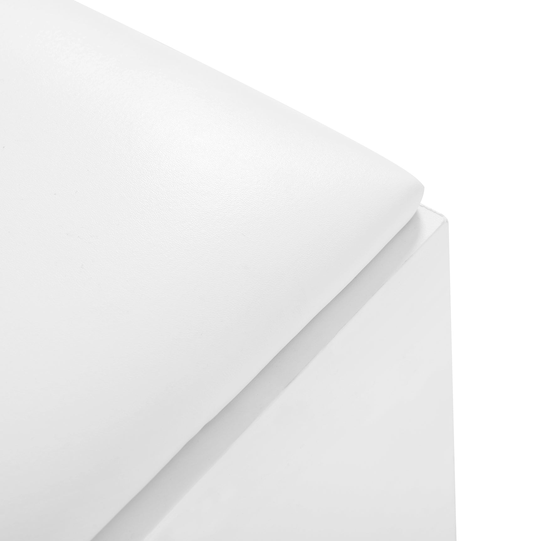 Coiffeuse 4-en-1 blanche avec miroir entier et miroir de table rotatif, tabouret rembourré, rangement intégré et éclairage LED 3 couleurs, 109x36x164 cm