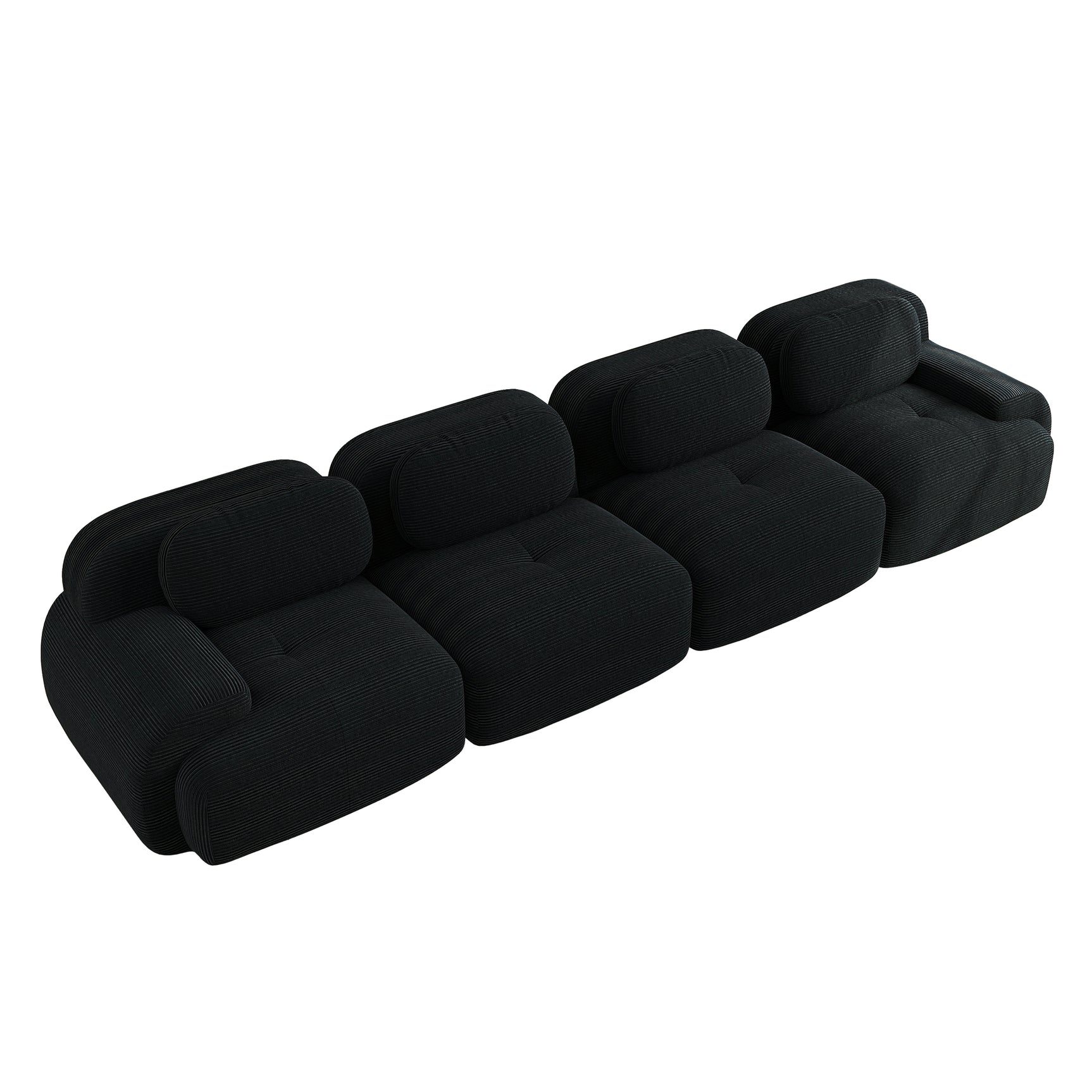 2-Sitzer-Schlafsofa aus dunkelgrauem Stoff mit Seitentaschen, modernes Schlafsofa
