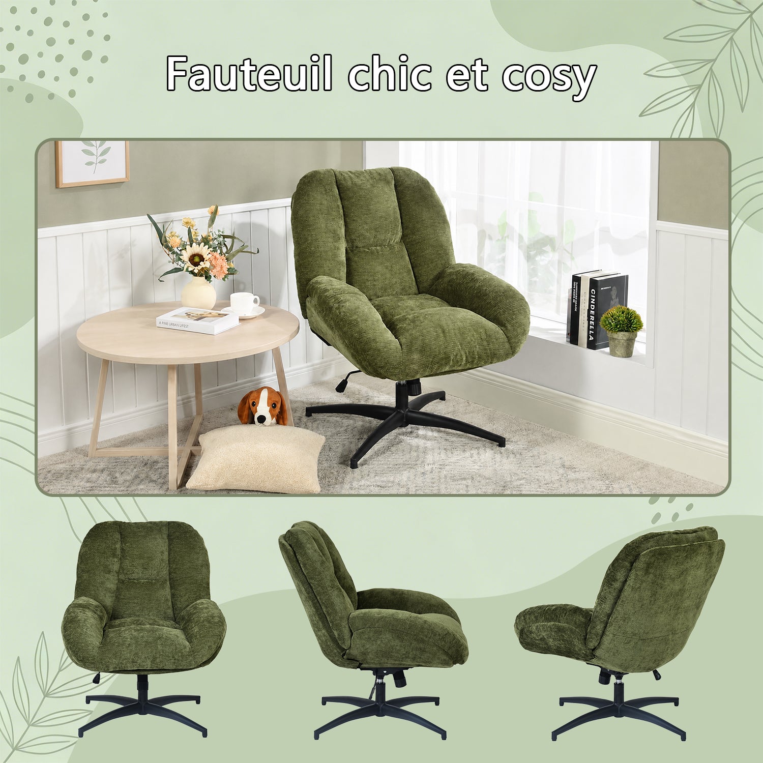 Einstellbare ergonomische Büro -Sessel mit Stoff Armlehnen weiße Schleife - Thomasina