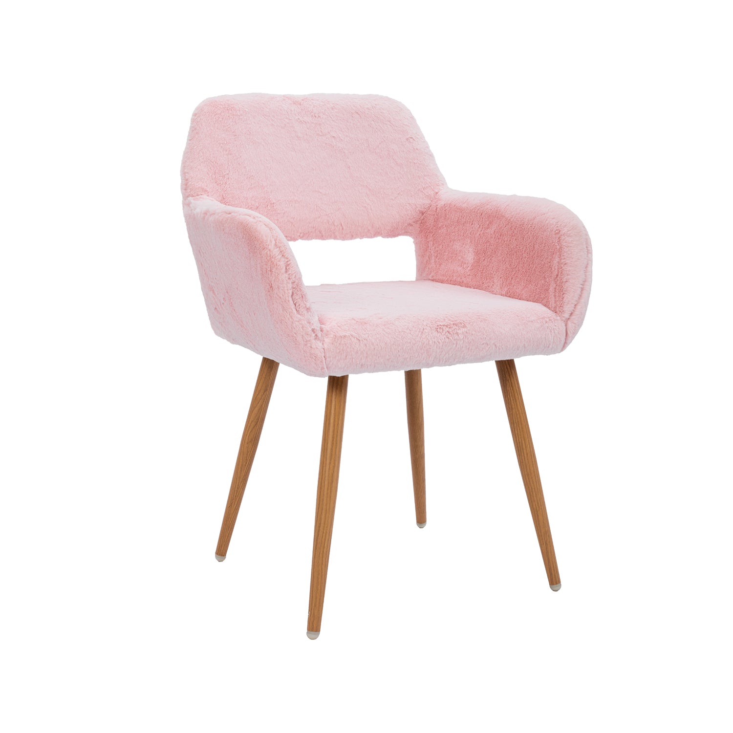 Scandinavian dining chair with black fabric armrests - CROMWELL BLACK Ⅰ