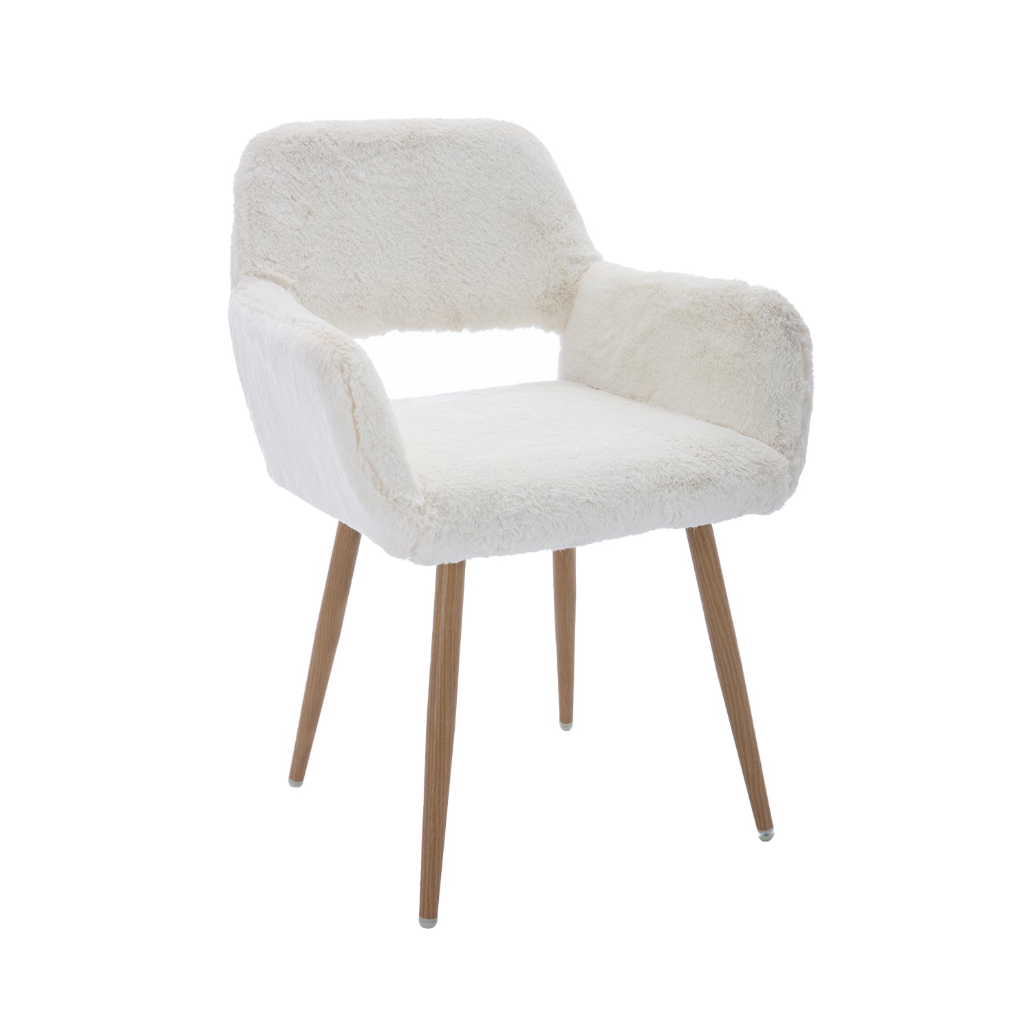 Scandinavian dining chair with black fabric armrests - CROMWELL BLACK Ⅰ