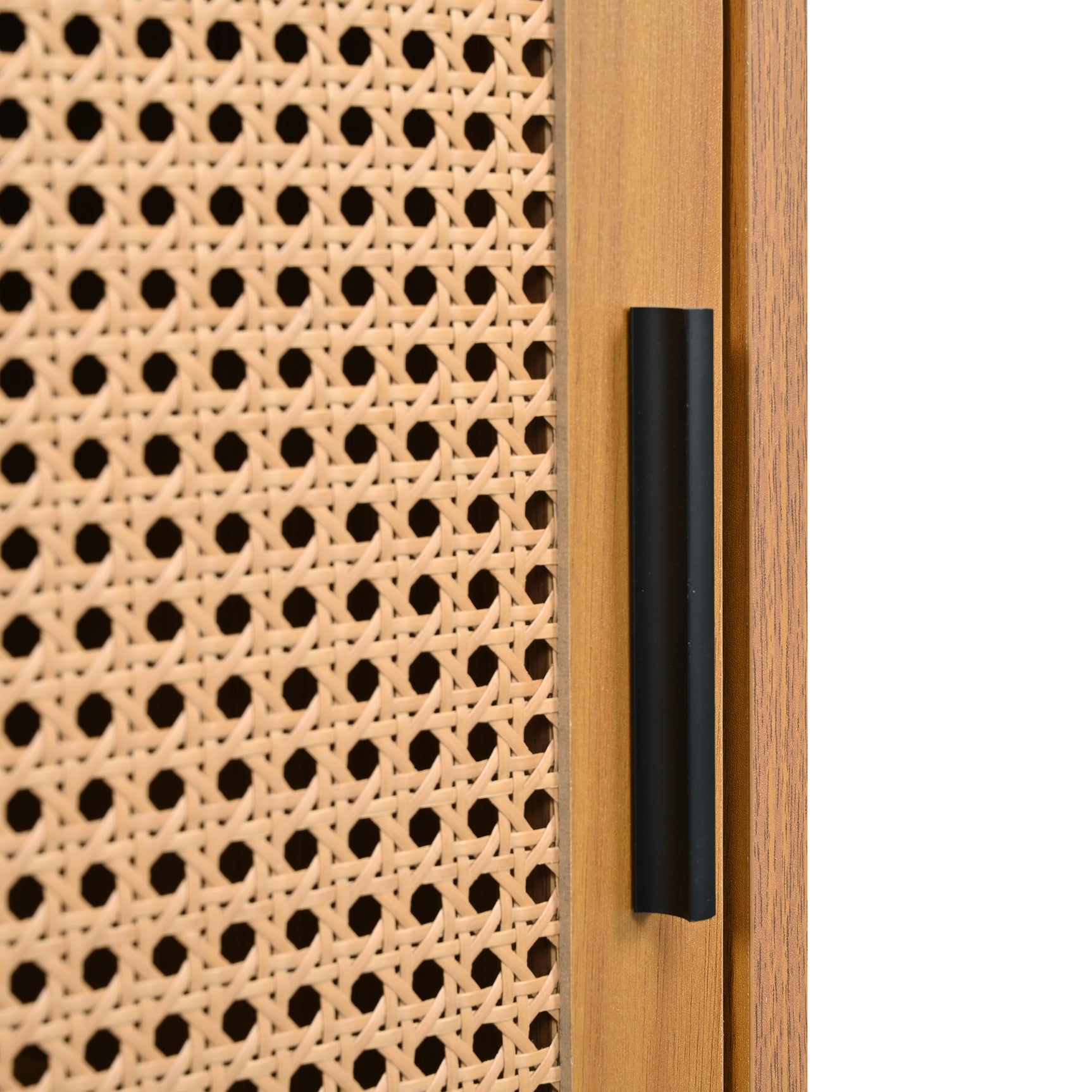 Küchen-Sideboard aus Holz im Landhausstil mit 2 Schiebetüren und verstellbaren Regalen – 100 × 90 × 37 cm