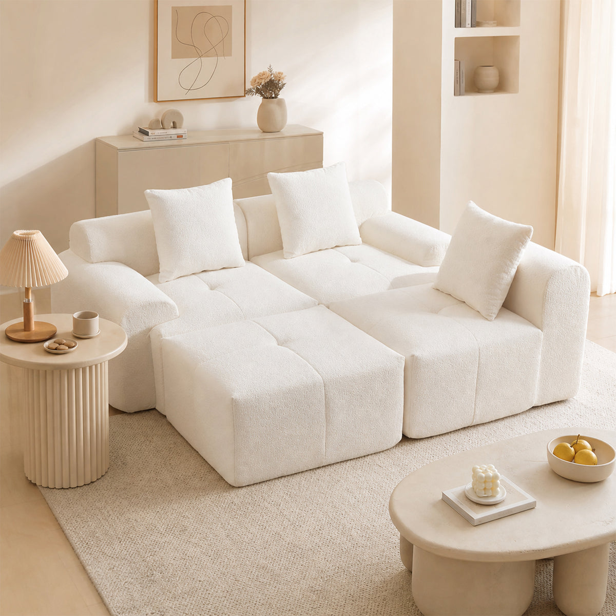 2-Sitzer-Schlafsofa aus dunkelgrauem Stoff mit Seitentaschen, modernes Schlafsofa