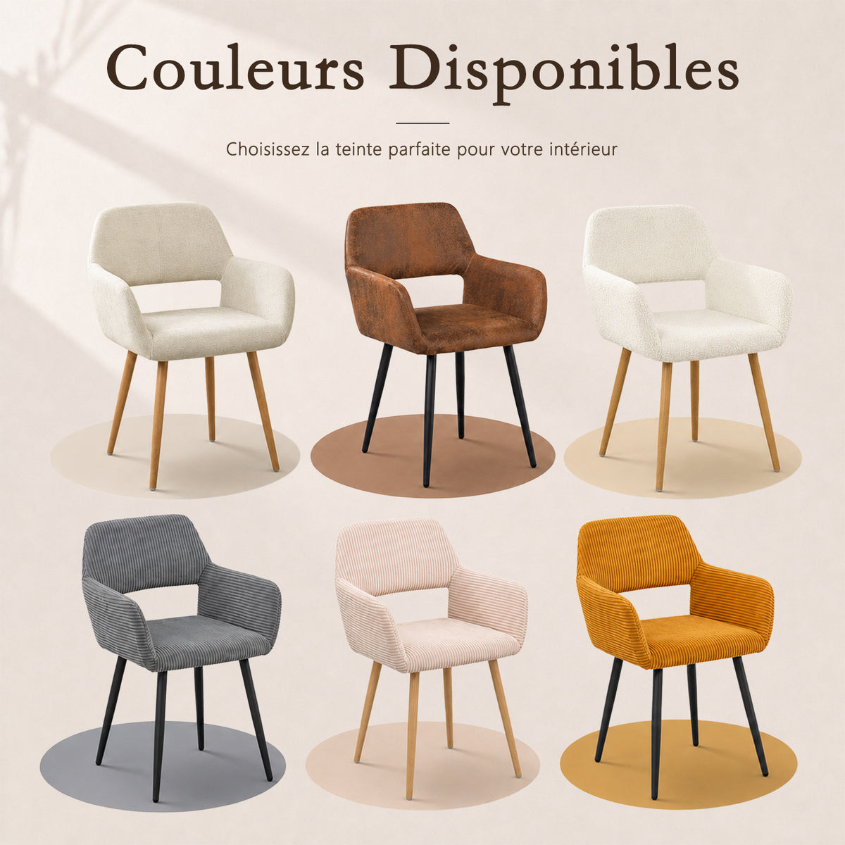 Lot de 2 fauteuils de salle à manger scandinaves avec accoudoirs en velours côtelé gris - CROMWELL CORDUROY