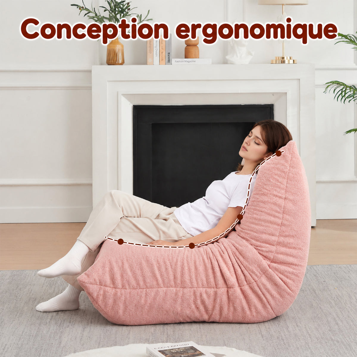 Loungesessel mit Armlehnen aus beigem Cord – DOMCO