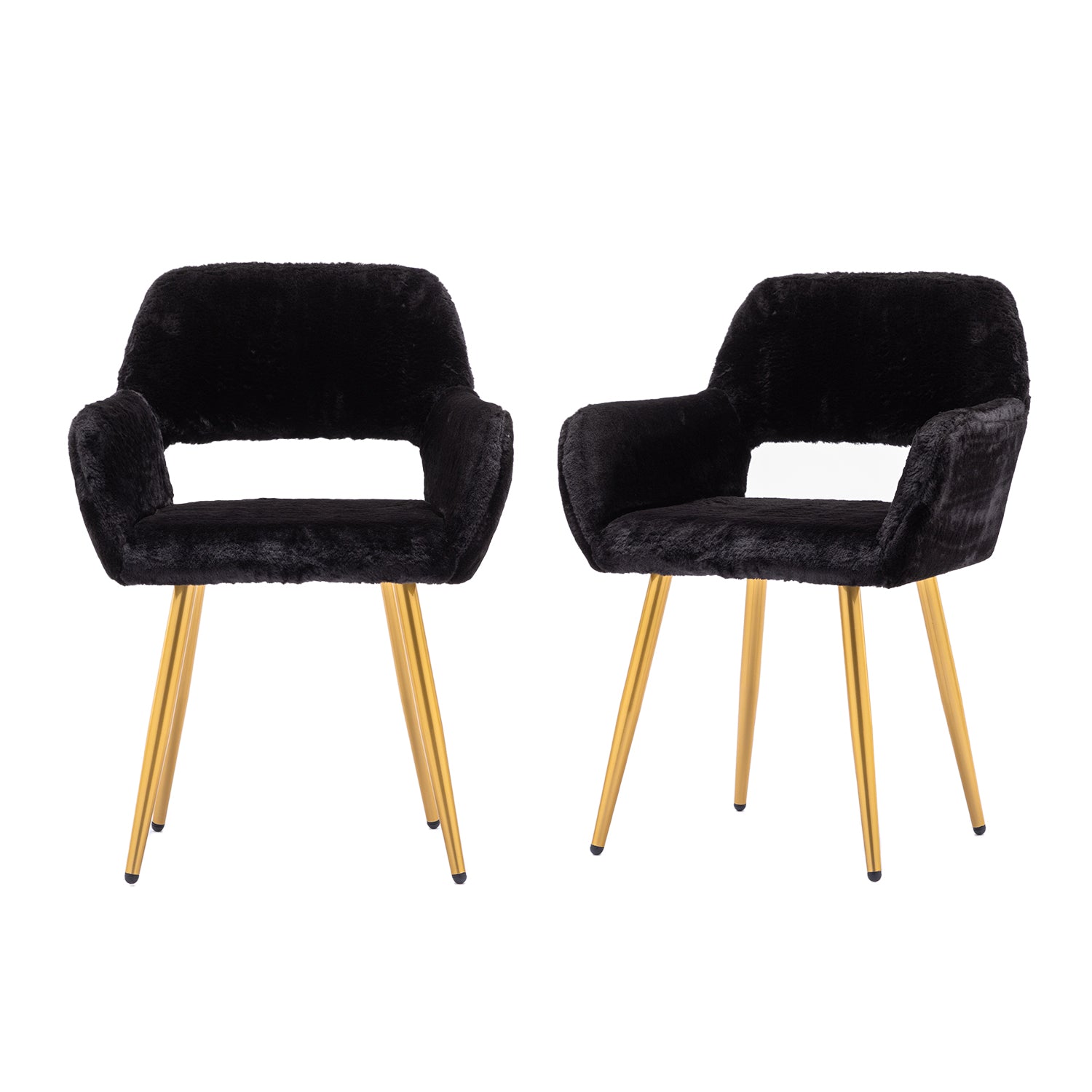 Scandinavian dining chair with black fabric armrests - CROMWELL BLACK Ⅰ