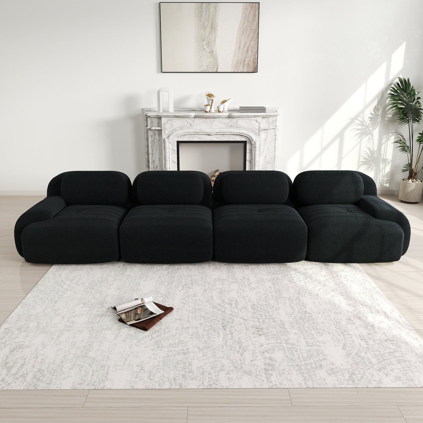 2-Sitzer-Schlafsofa aus dunkelgrauem Stoff mit Seitentaschen, modernes Schlafsofa