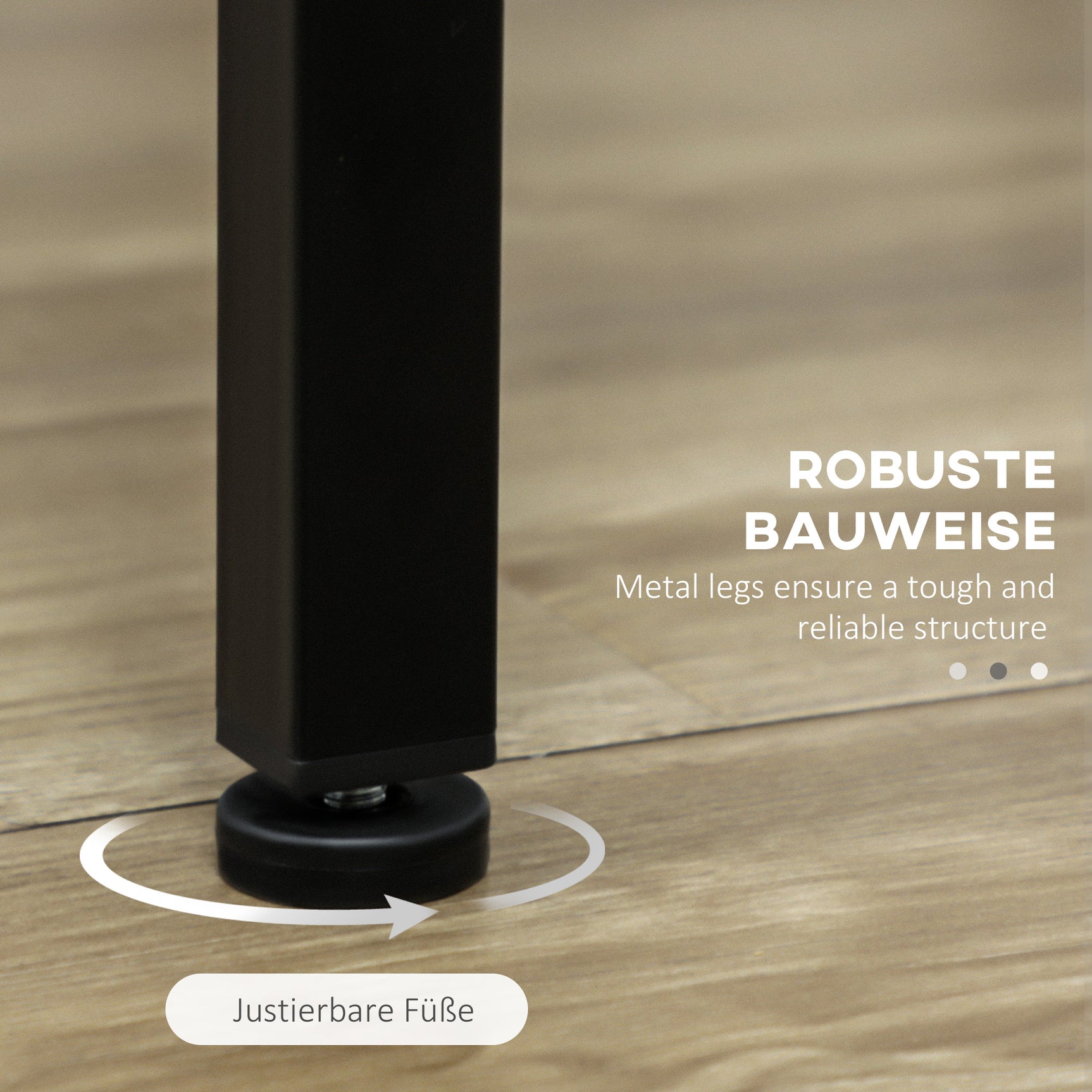 Hochtisch -Set mit vier grauen Industrie -Designhocker