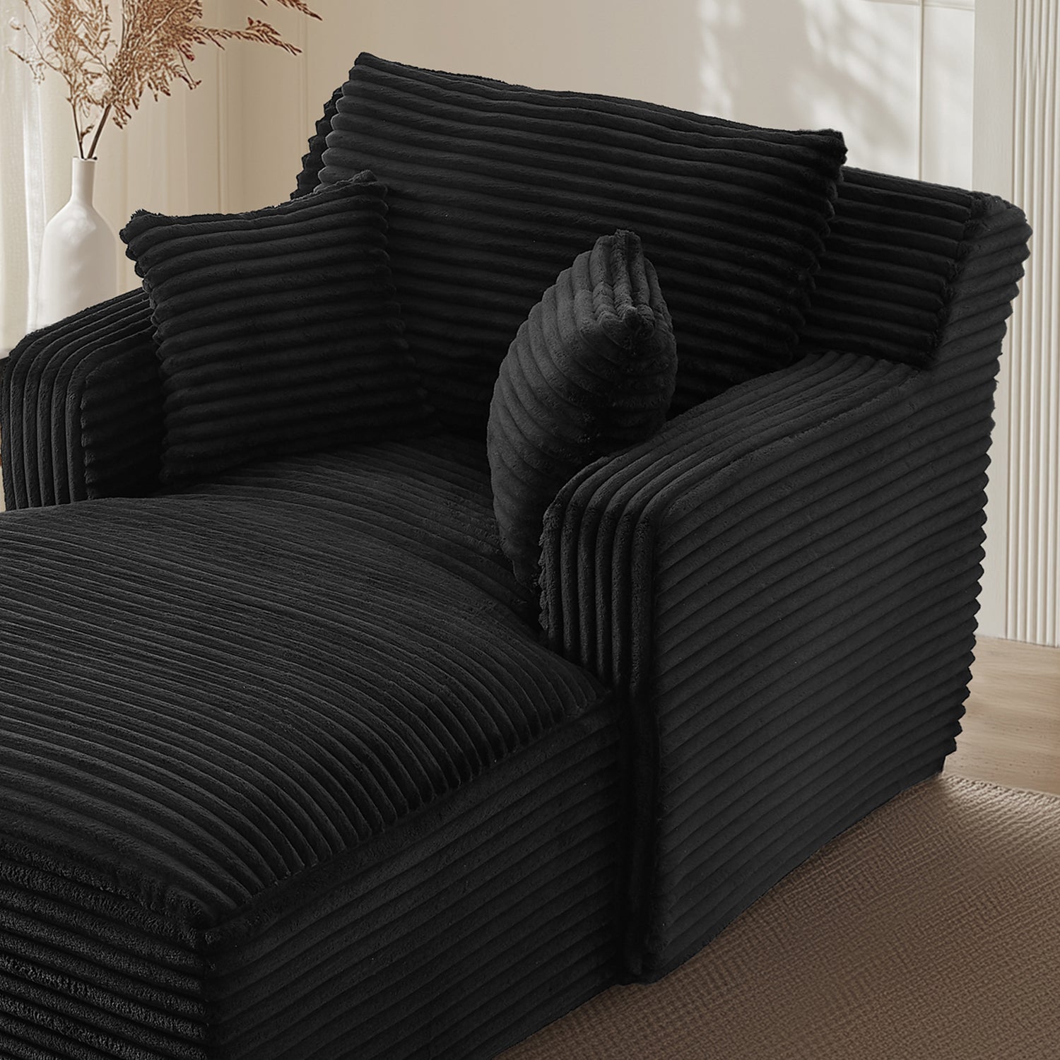 2-Sitzer-Sofa aus beigem Stoff im skandinavischen Stil – AHBARM