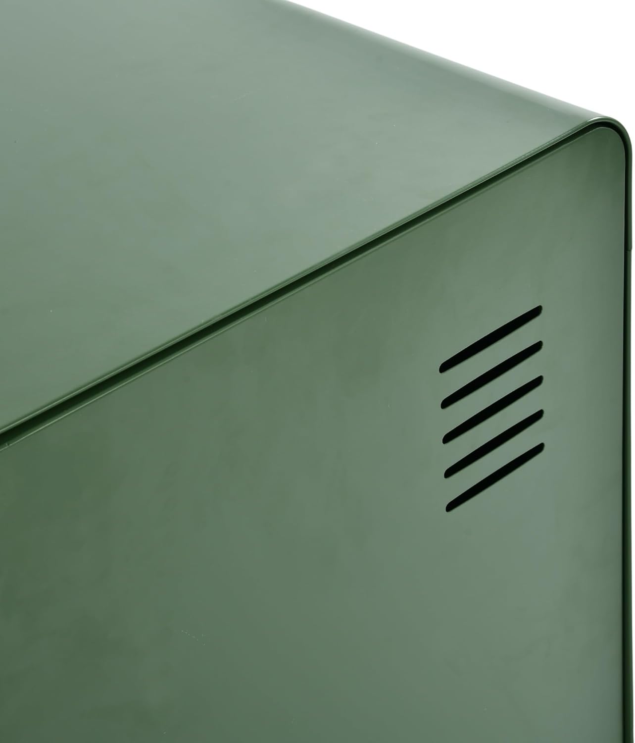 Table de chevet en métal vert style industriel avec rangement et étagère - WALNUT