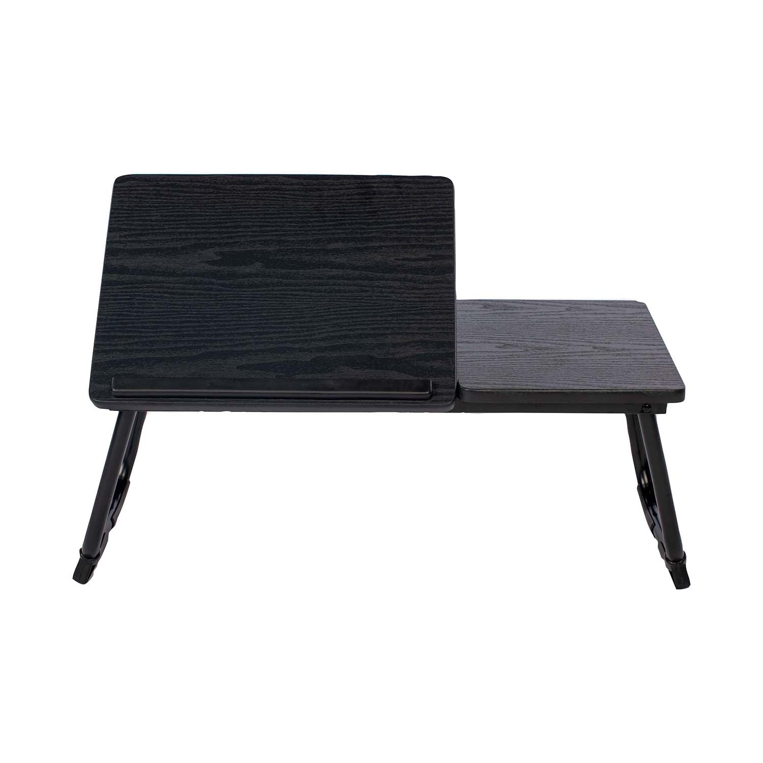 Table de lit/Support ordinateur pc pliable en bois et métal noir - MAMIE