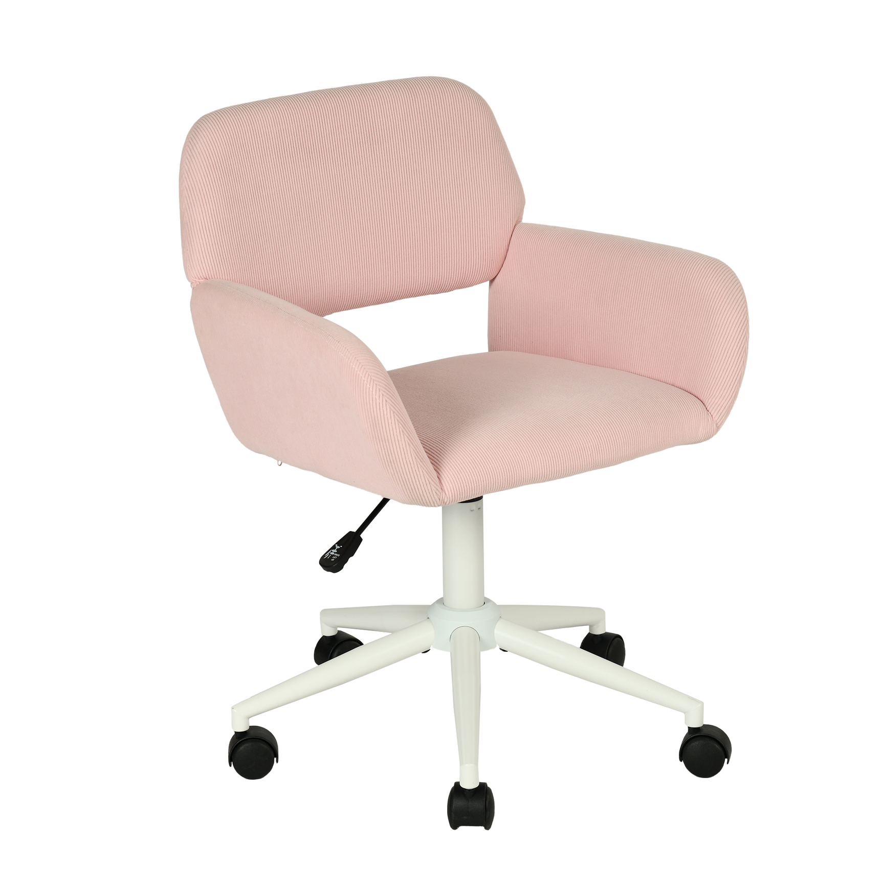 Rose velvet office armchair, height adjustable, 360 ° rotation - Ross