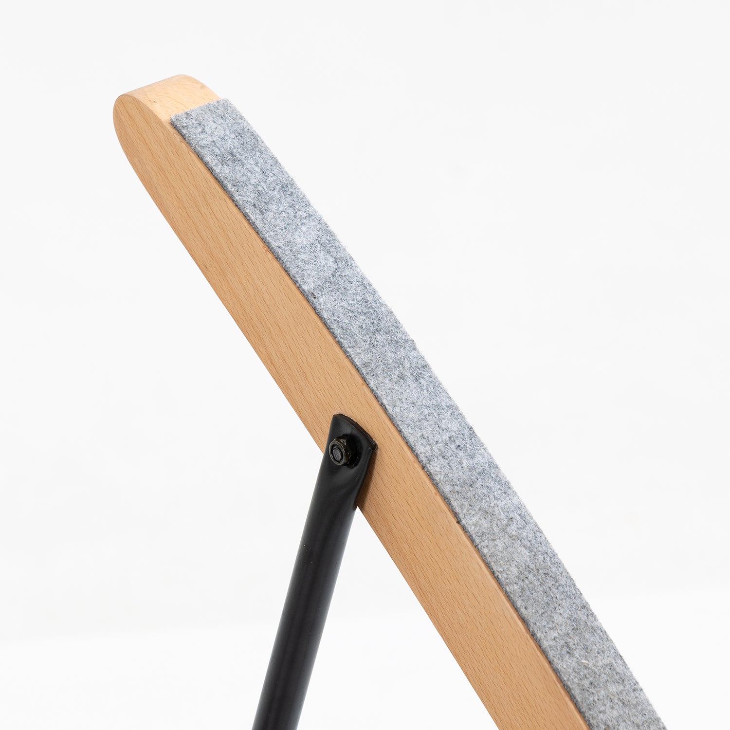 Fauteuil à bascule allaitement scandinave avec accoudoirs en tissu gris capitonné - EPPING