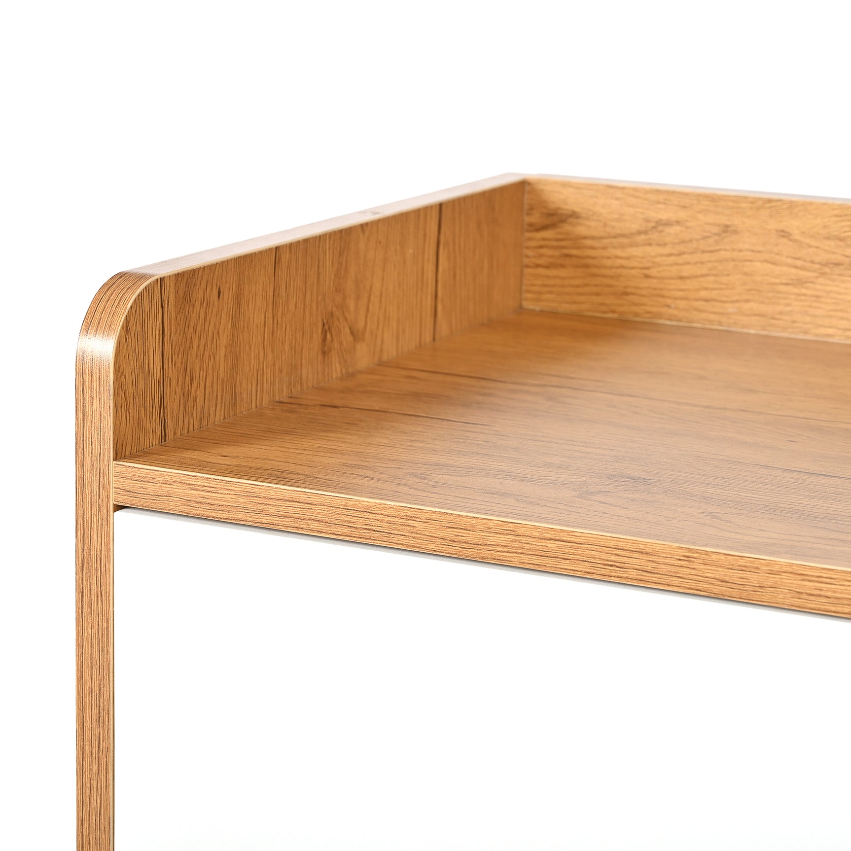 Commode / buffet / meuble à chaussures blanc et bois 90x35x99 cm avec étagères réglables et pieds en bois massif