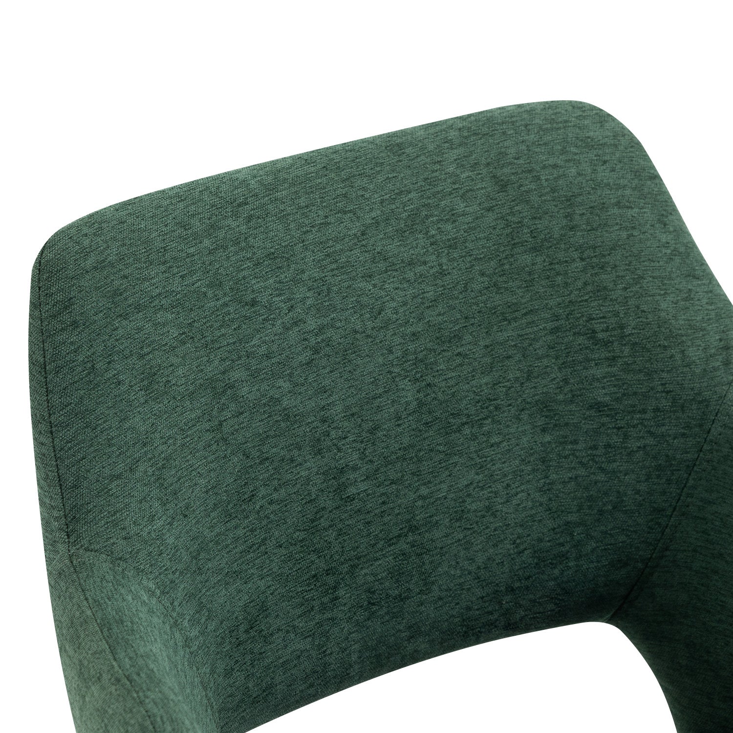 Lot de 2 fauteuils de salle à manger scandinaves avec accoudoirs en tissu vert - AKANJI