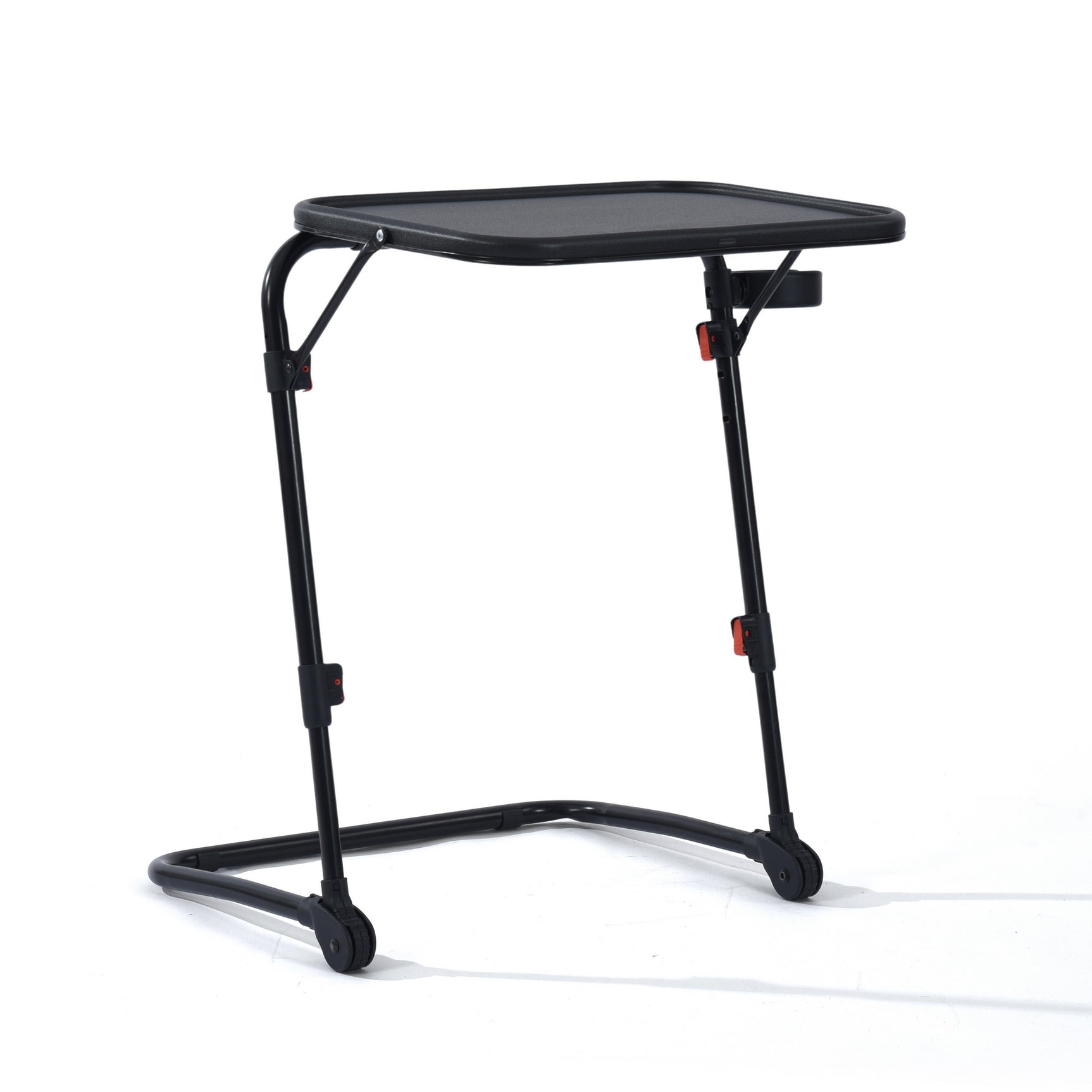 Table d’appoint pliable pour ordinateur portable, bout de canapé réglable en hauteur avec plateau inclinable et porte-gobelet – BASELINE