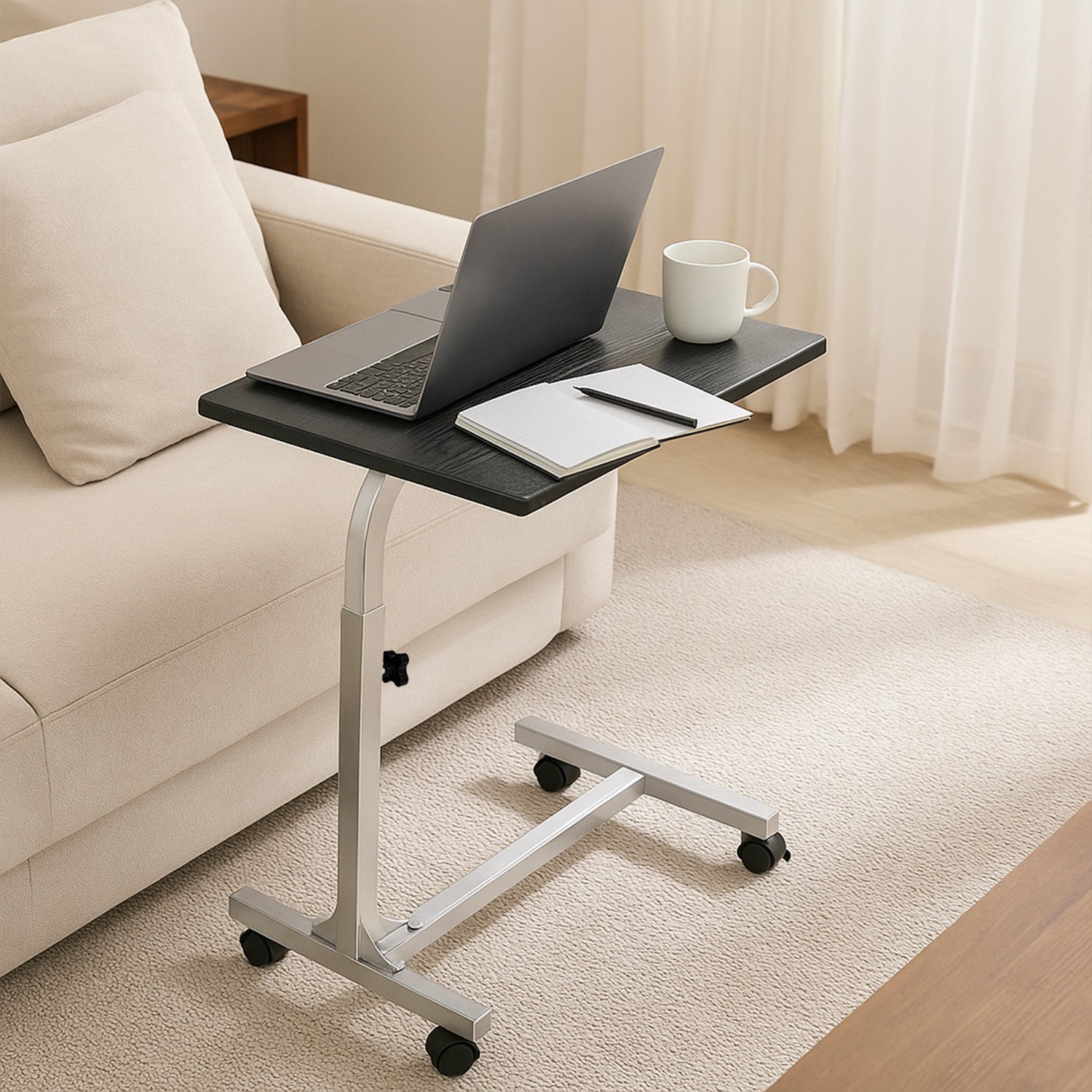 Table de lit/Support ordinateur pc à roulettes,roulettes, hauteur réglable - BELLO