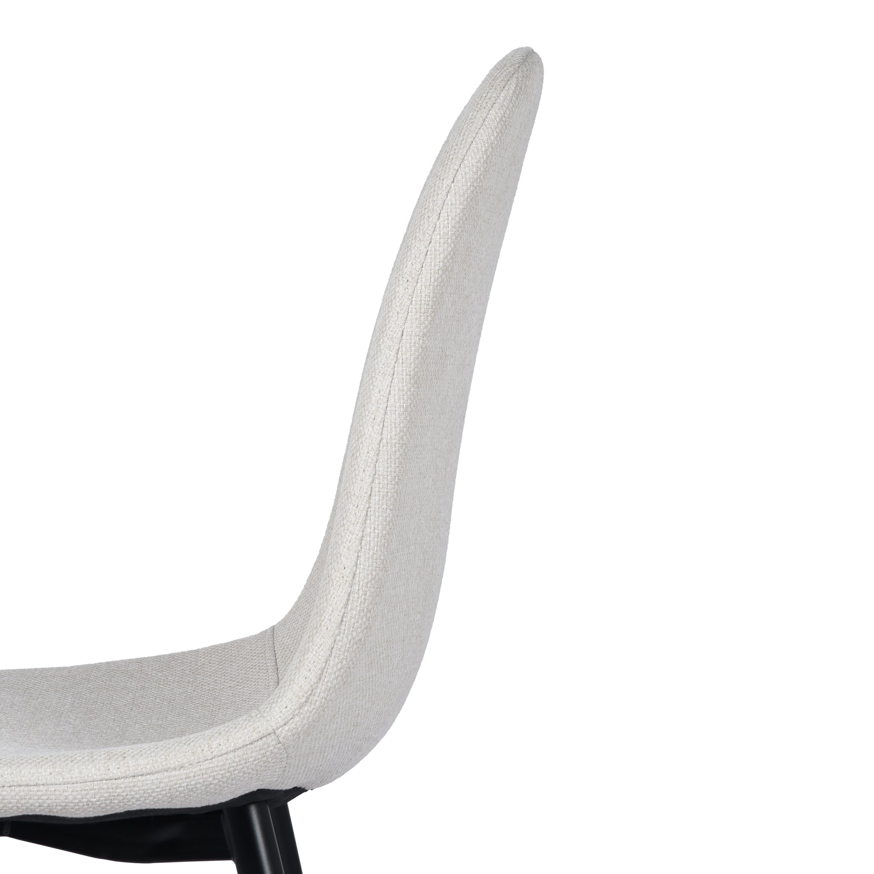 Lot de 4 chaises de salle à manger scandinaves en tissu beige - CHARLTON