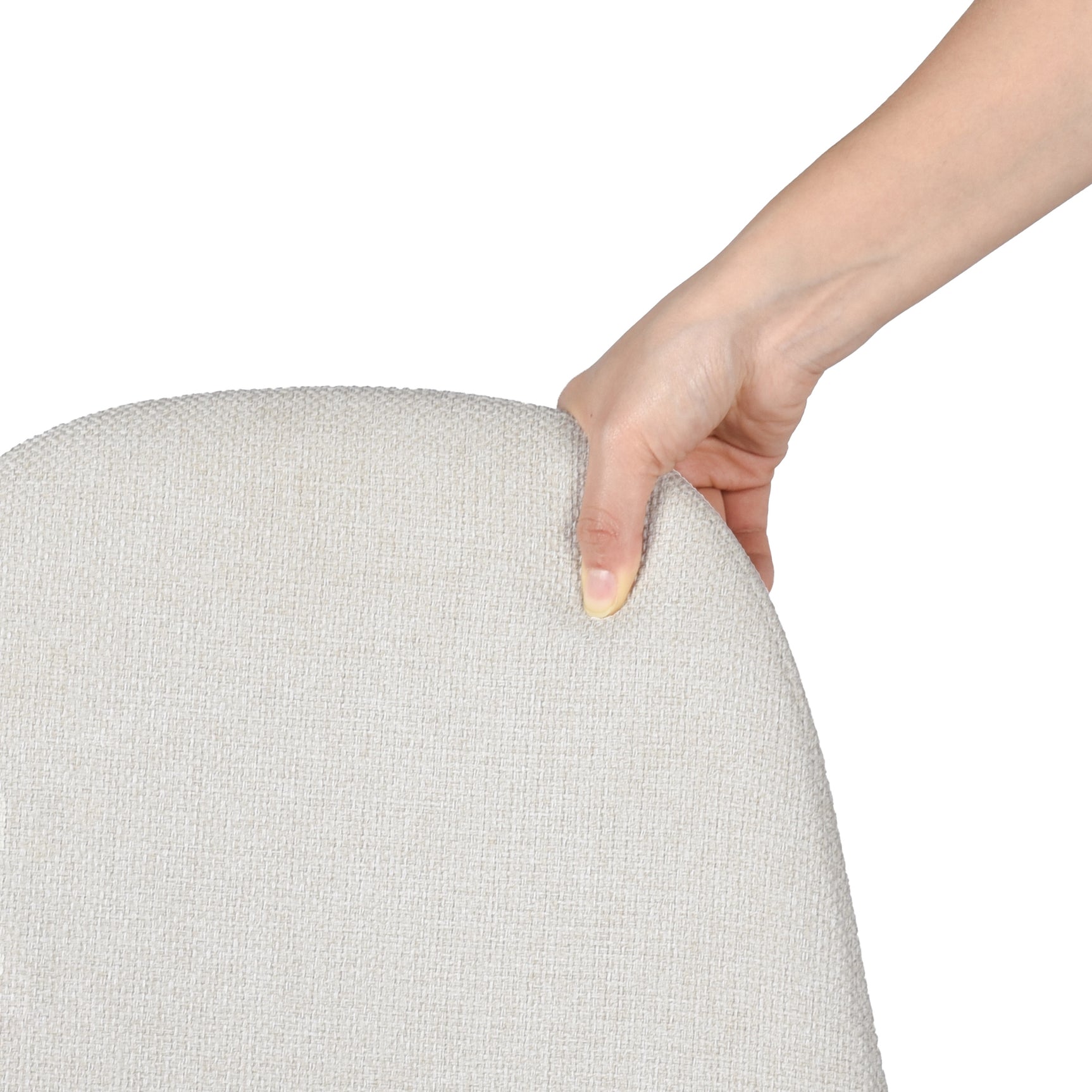 Lot de 4 chaises de salle à manger scandinaves en tissu beige - CHARLTON