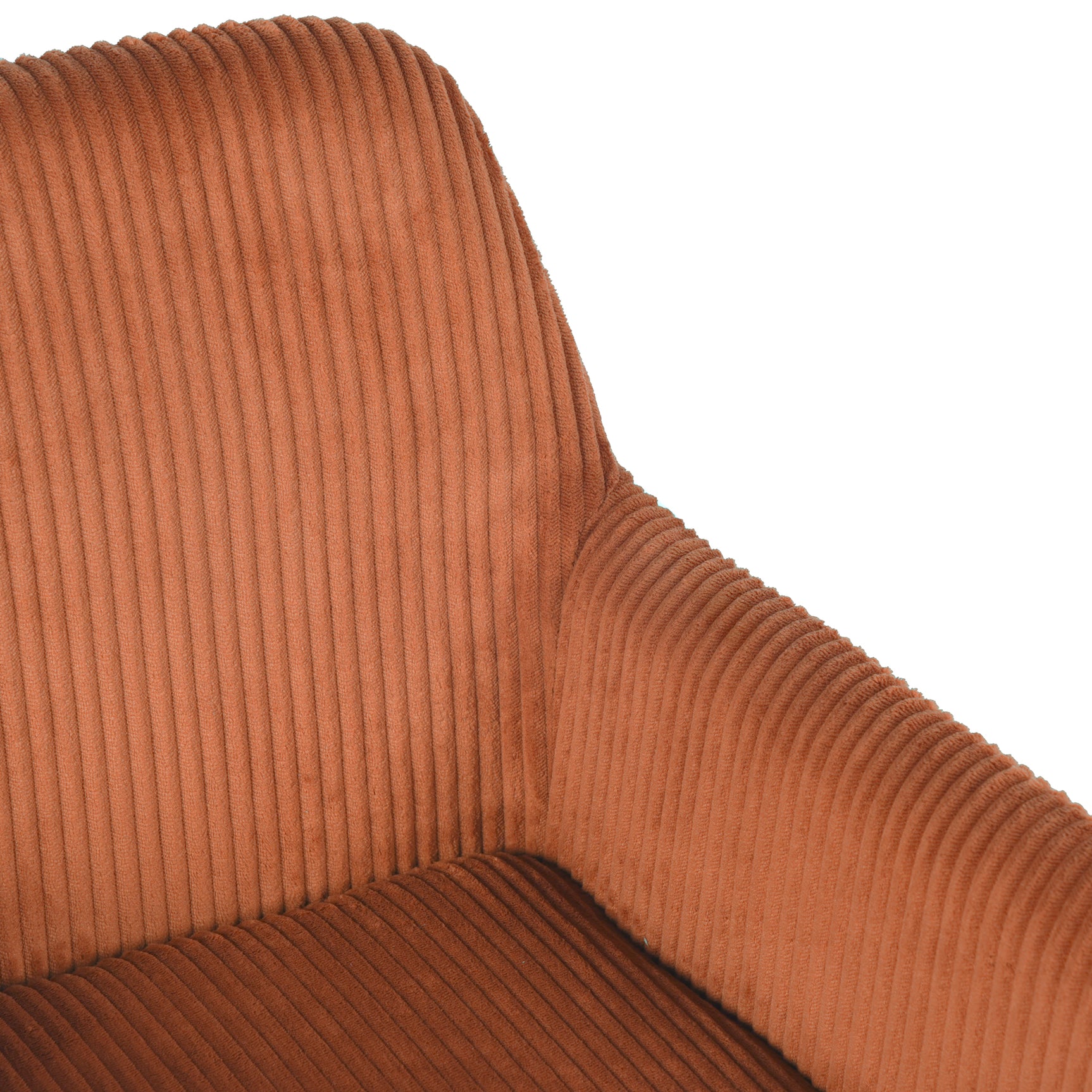 Lot de 2 chaises de salle à manger de style scandinave avec pieds en bois et accoudoirs en velours côtelé rouge - ELIA