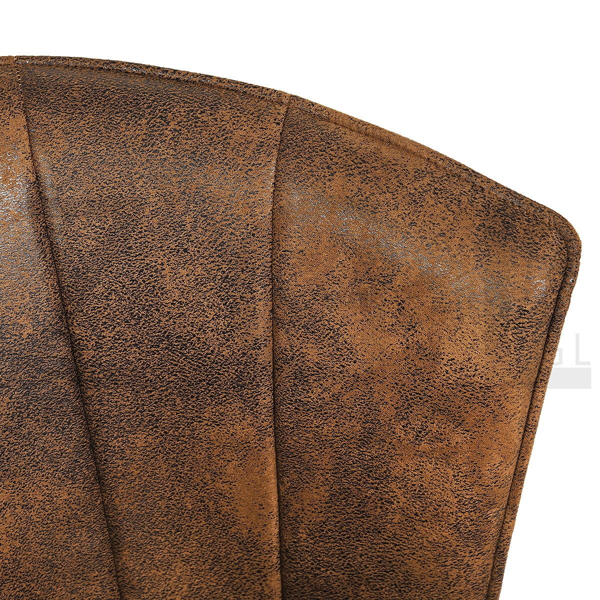 Lot de 2 fauteuils de salle à manger industriels avec accoudoirs en suédine - DONCIC