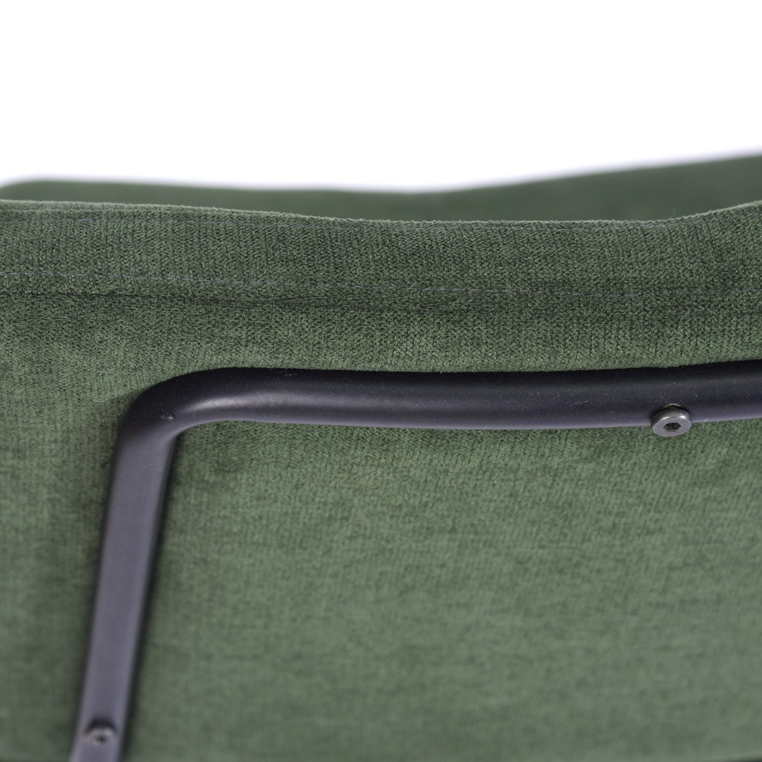 Set aus 2 industriellen Barhockern mit grüner Stoffrückseite – INDEPENDENCE BAR