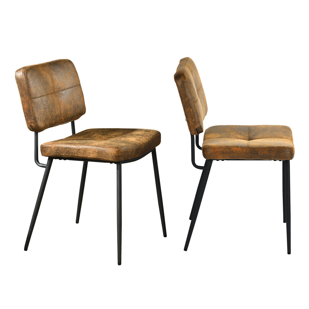 Set von 2 industriellen Esstühlen in Wildleder - Karomi