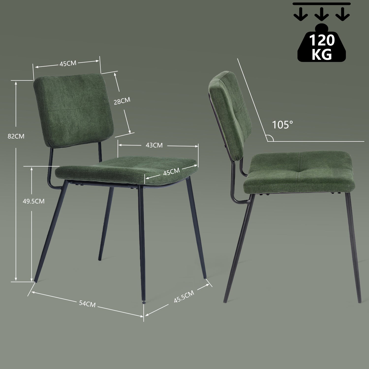 Round Table Table Table Table Timber Ø80 cm with 4 black velvet chairs, modern and comfortable style