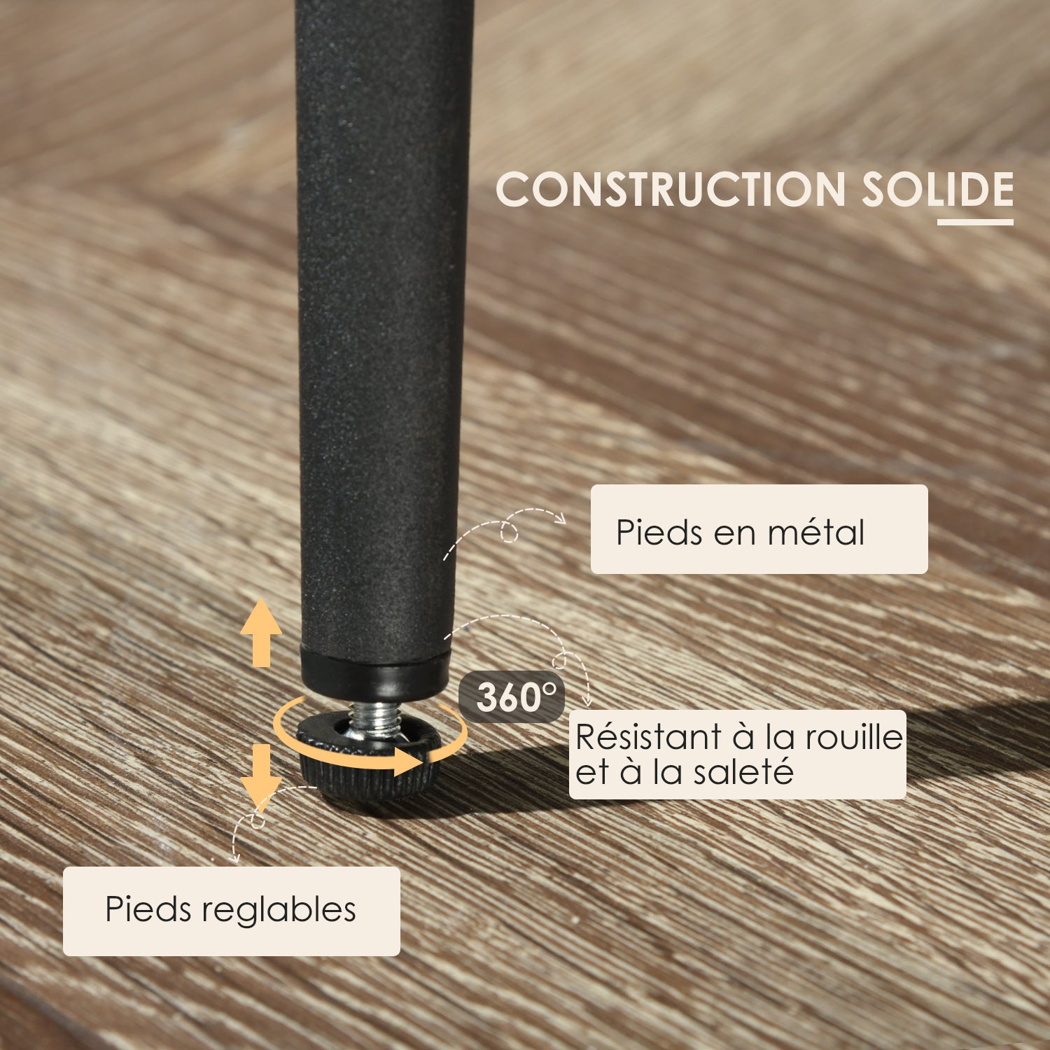 Set von 2 industriellen Esstühlen in Wildleder - Karomi