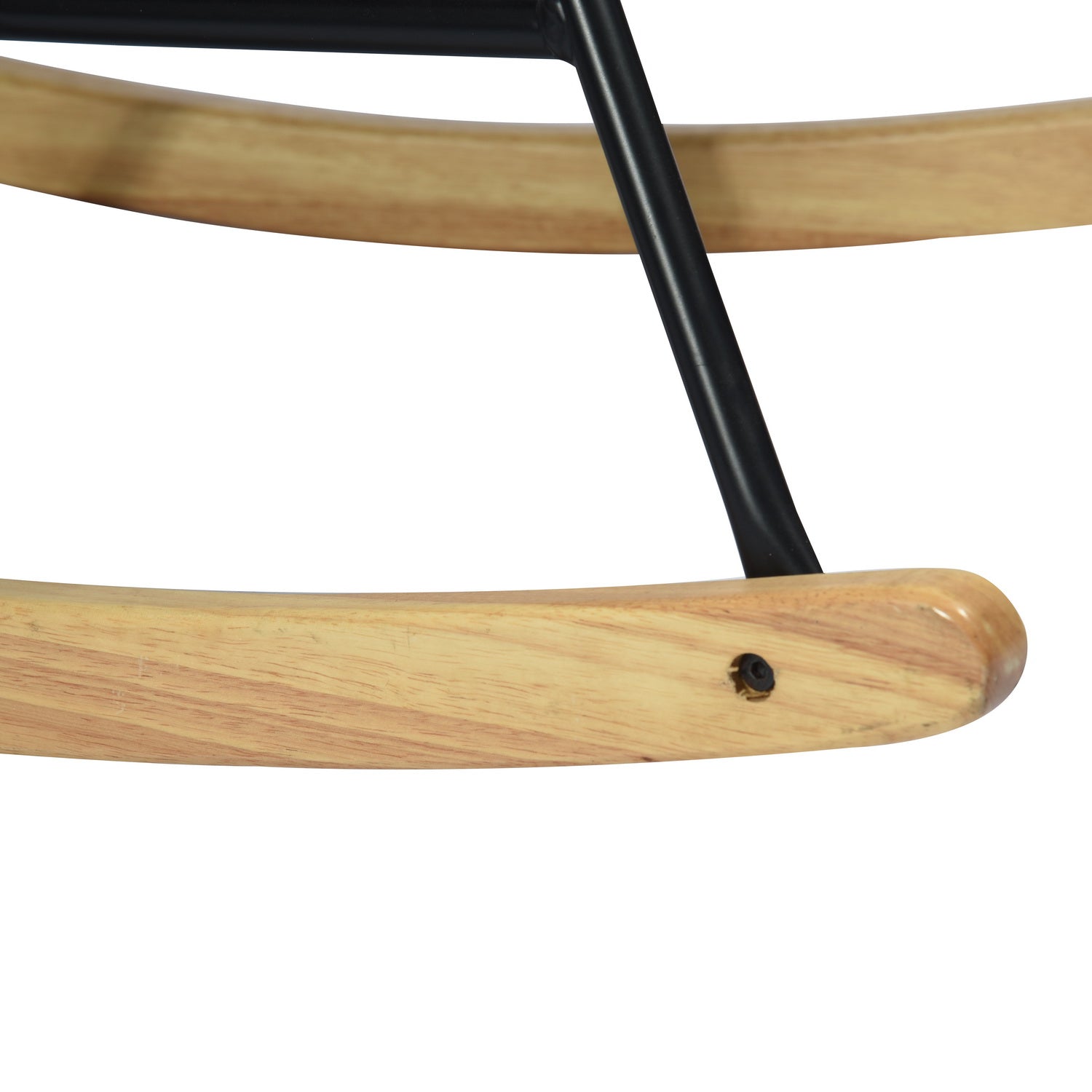 Fauteuil à bascule allaitement scandinave avec accoudoirs en velours moutarde à surpiqûres - KELAN