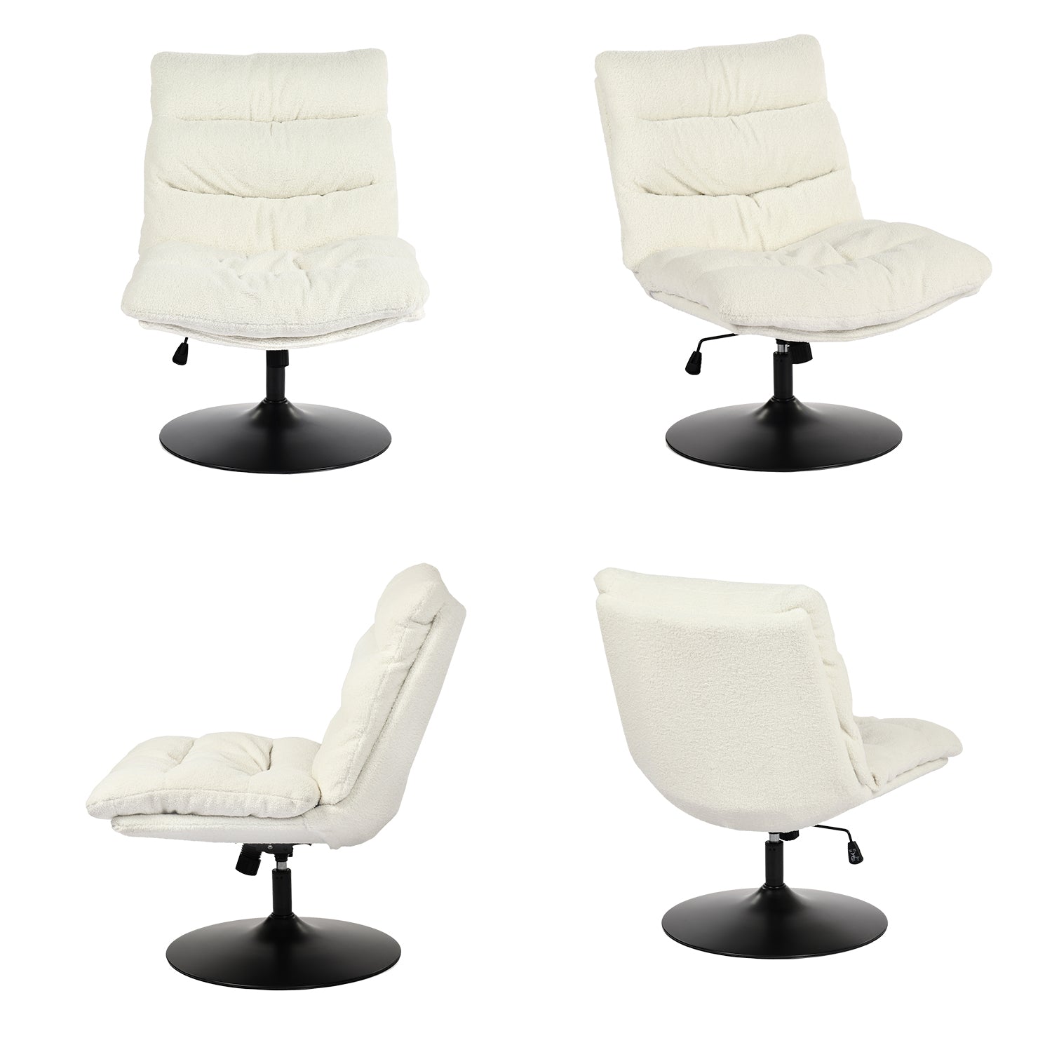 Recretion Stuhl Verstellbare Stoffschafe Locken 360 ° - Lambery