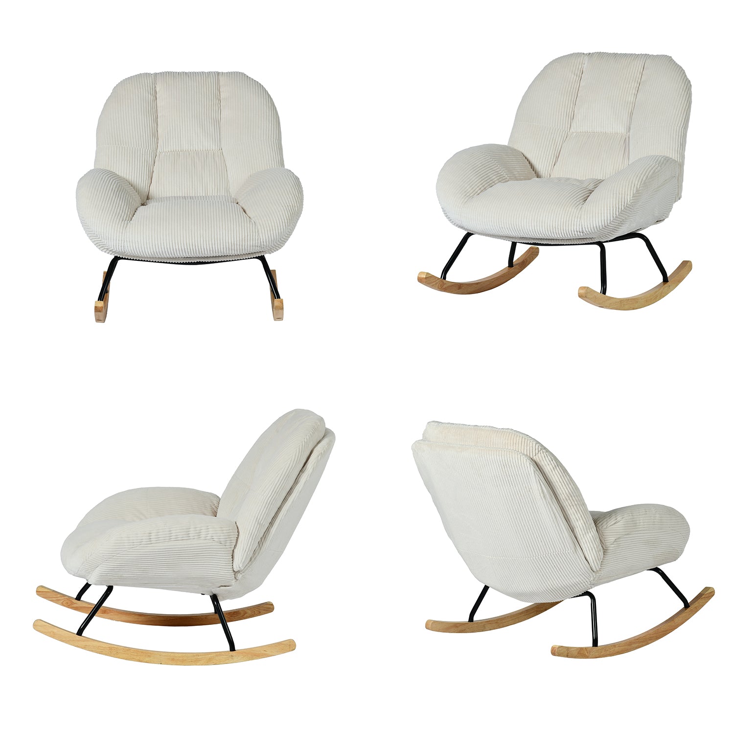 Einstellbare ergonomische Büro -Sessel mit Stoff Armlehnen weiße Schleife - Thomasina