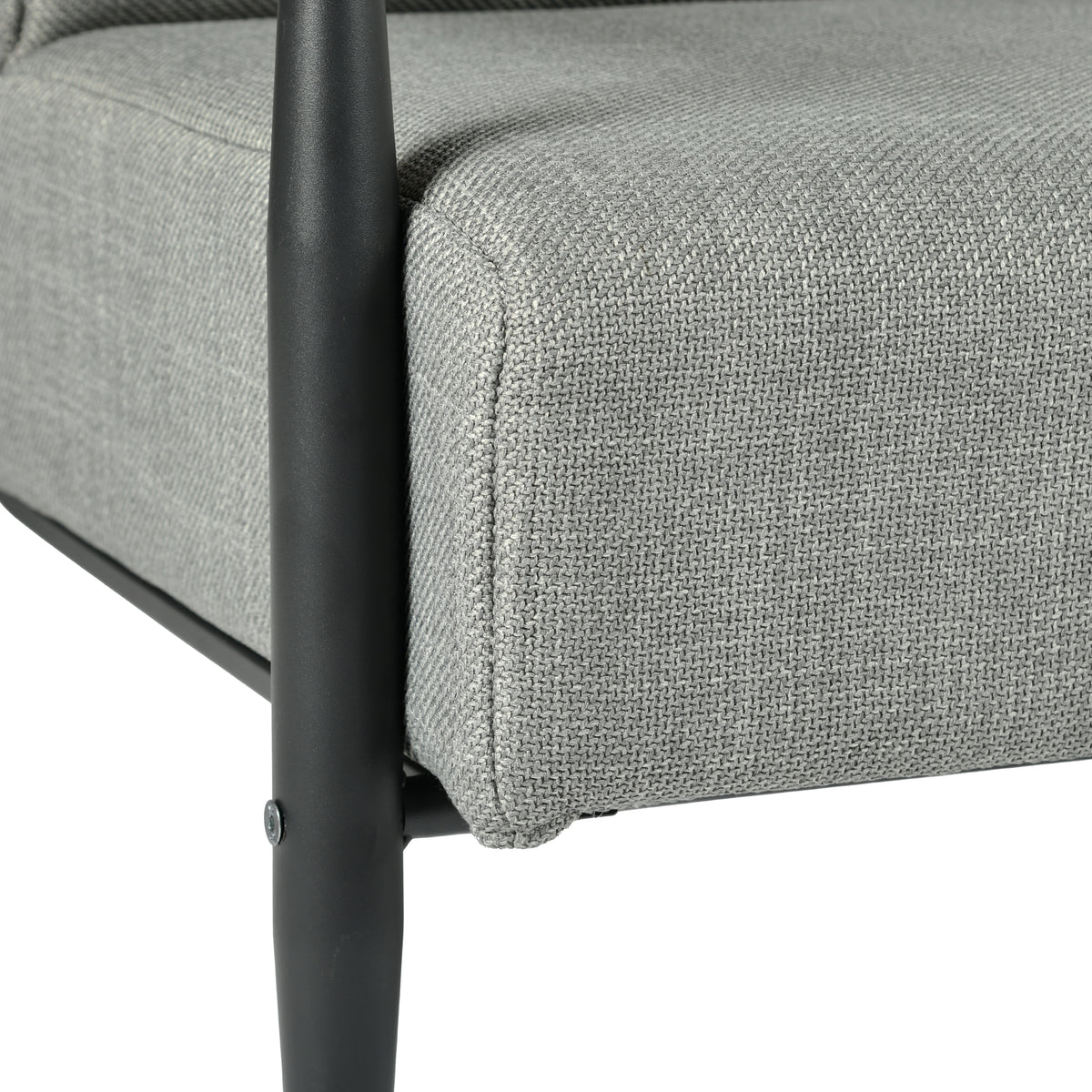 Loungesessel mit Armlehnen aus beigem Cord – DOMCO