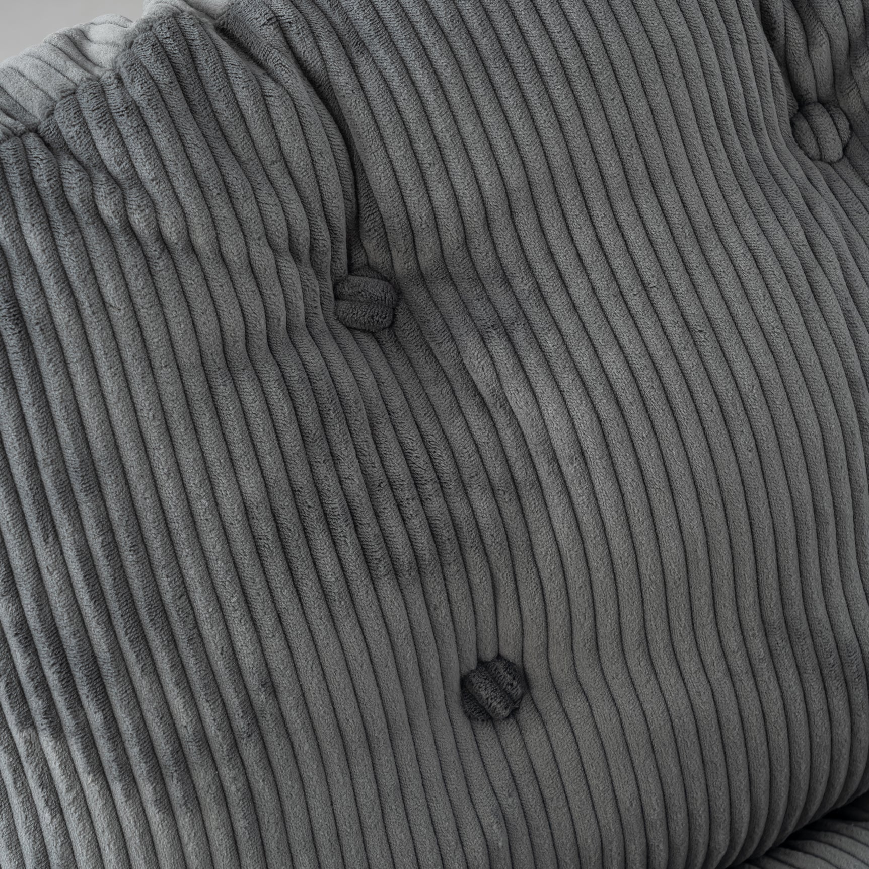 Drehbarer und verstellbarer Loungesessel aus grauem Cord – ALINTONEX