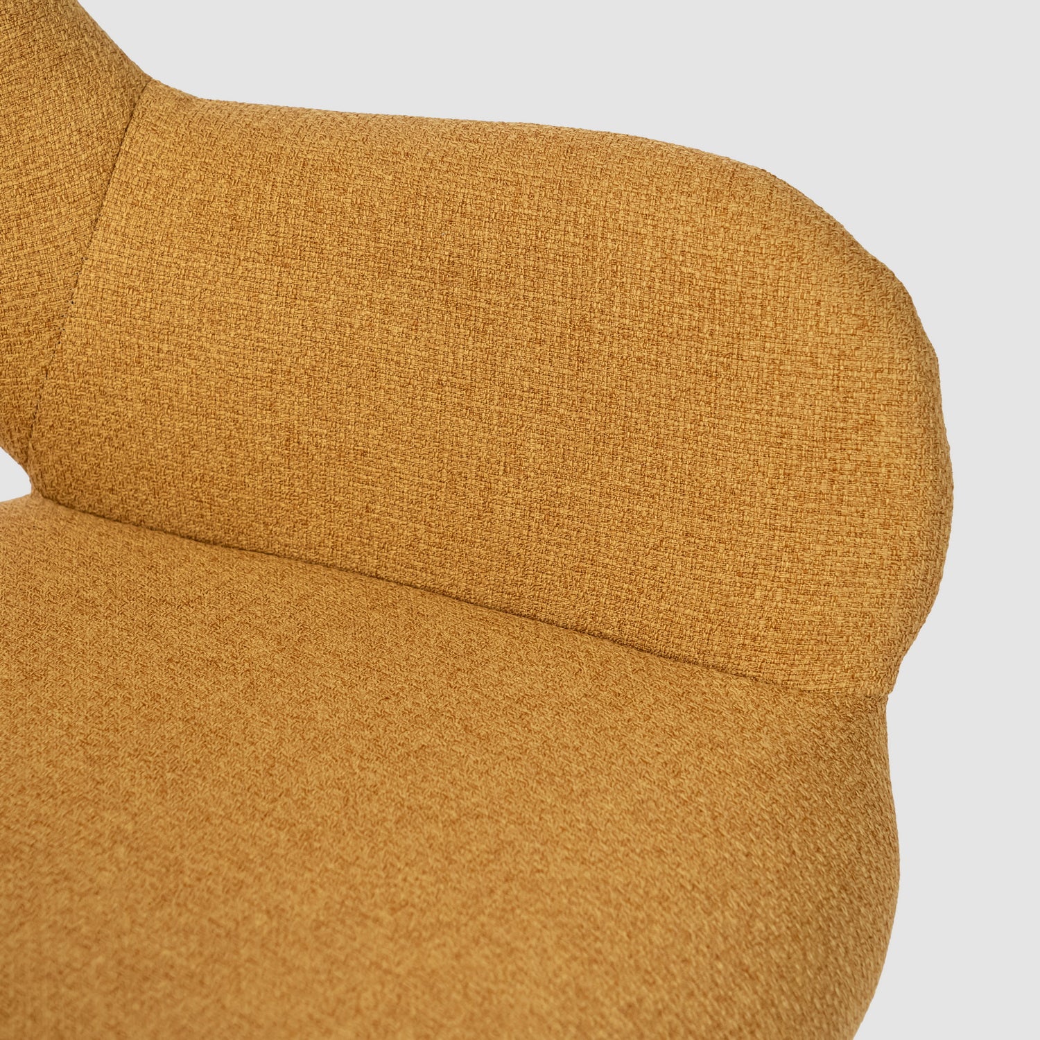 Set aus 2 modernen Esszimmerstühlen aus gelbem Stoff, schwarzen Metallbeinen – BETH FABRIC YELLOW