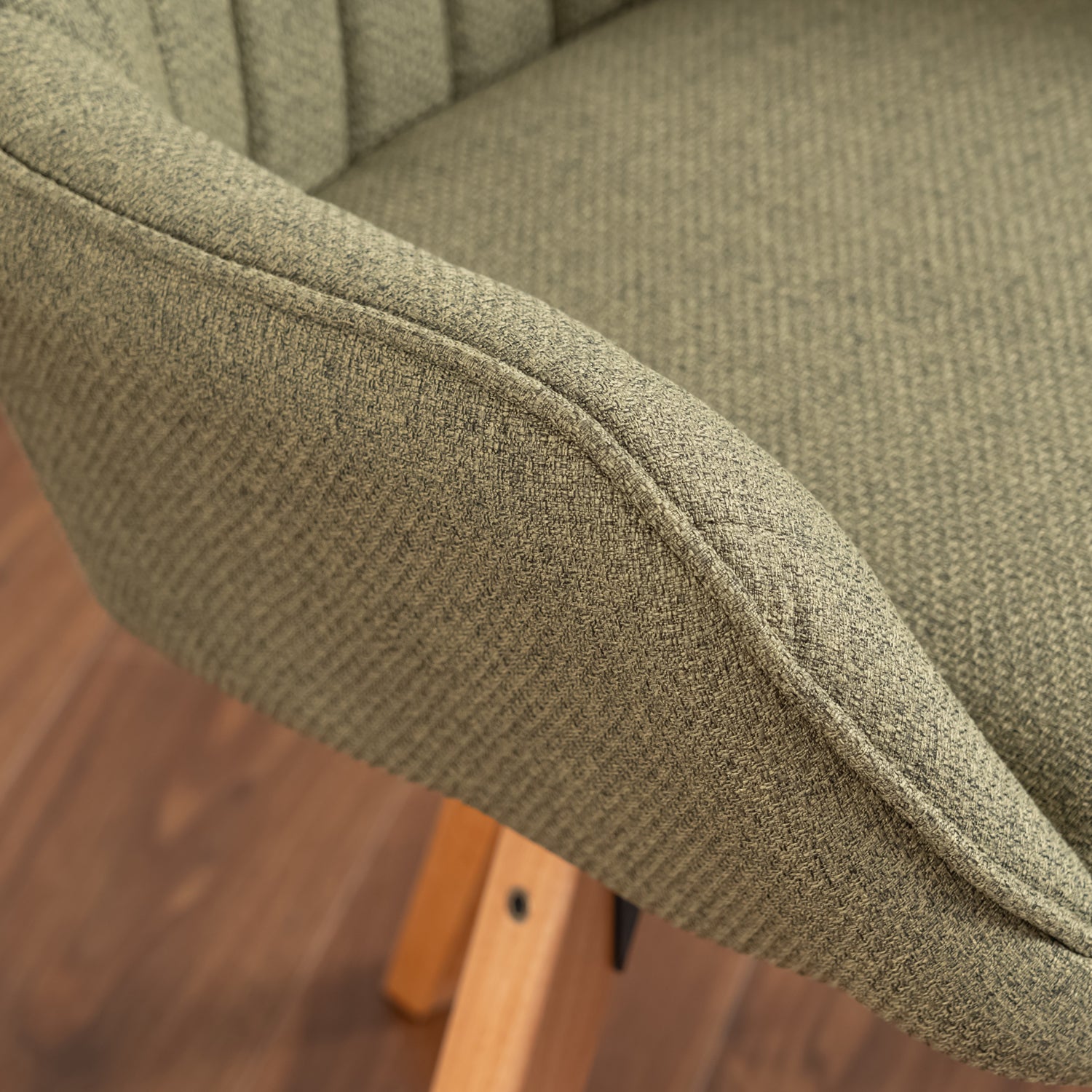 Set von 4 bequemen Esstühle in 360 ° drehbarem Grün Stoff - Carson Stoff Green 4pcs