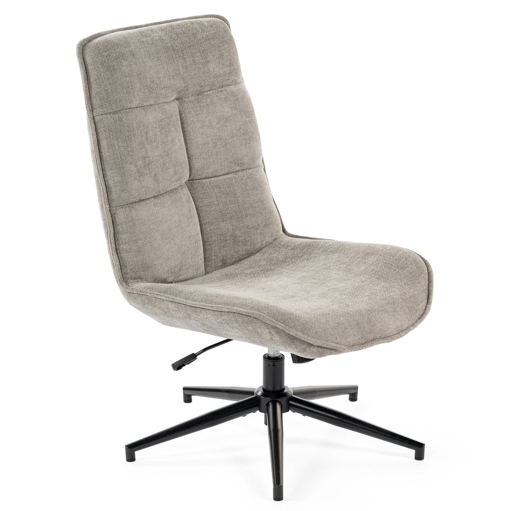 Adjustable leisure armchair in 360 ° swivel crushed caterpillar - Charlotte