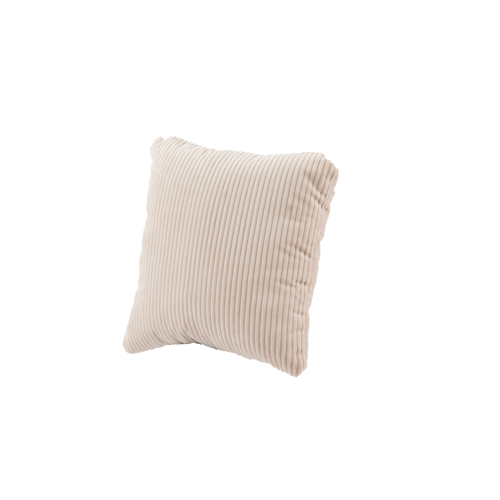 Fauteuil lounge avec accoudoirs en velours côtelé beige - DOMCO