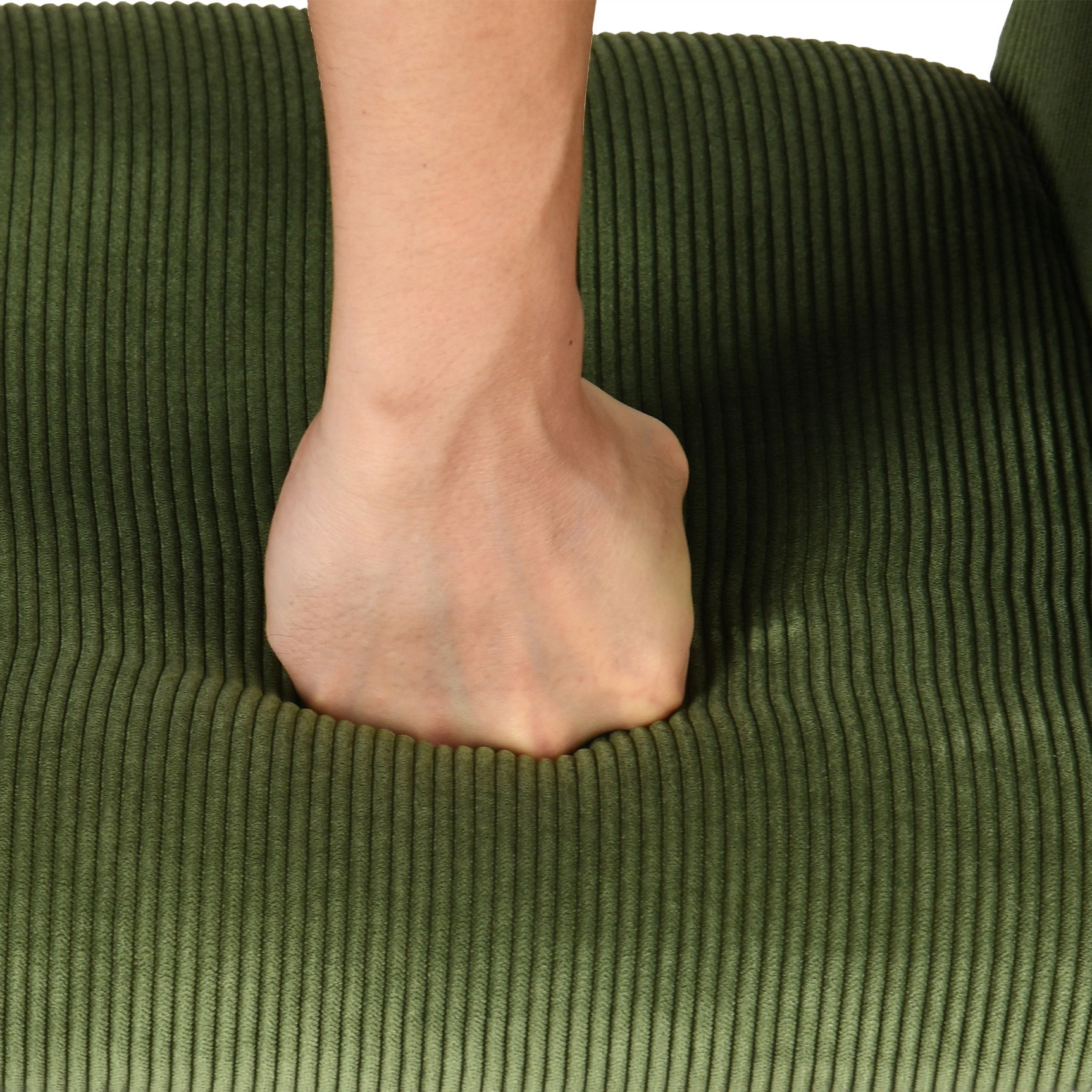 Ensemble bureau pliable en métal noir et fauteuil de bureau en velours côtelé vert olive ââ‚?ASCOLI & ROSS