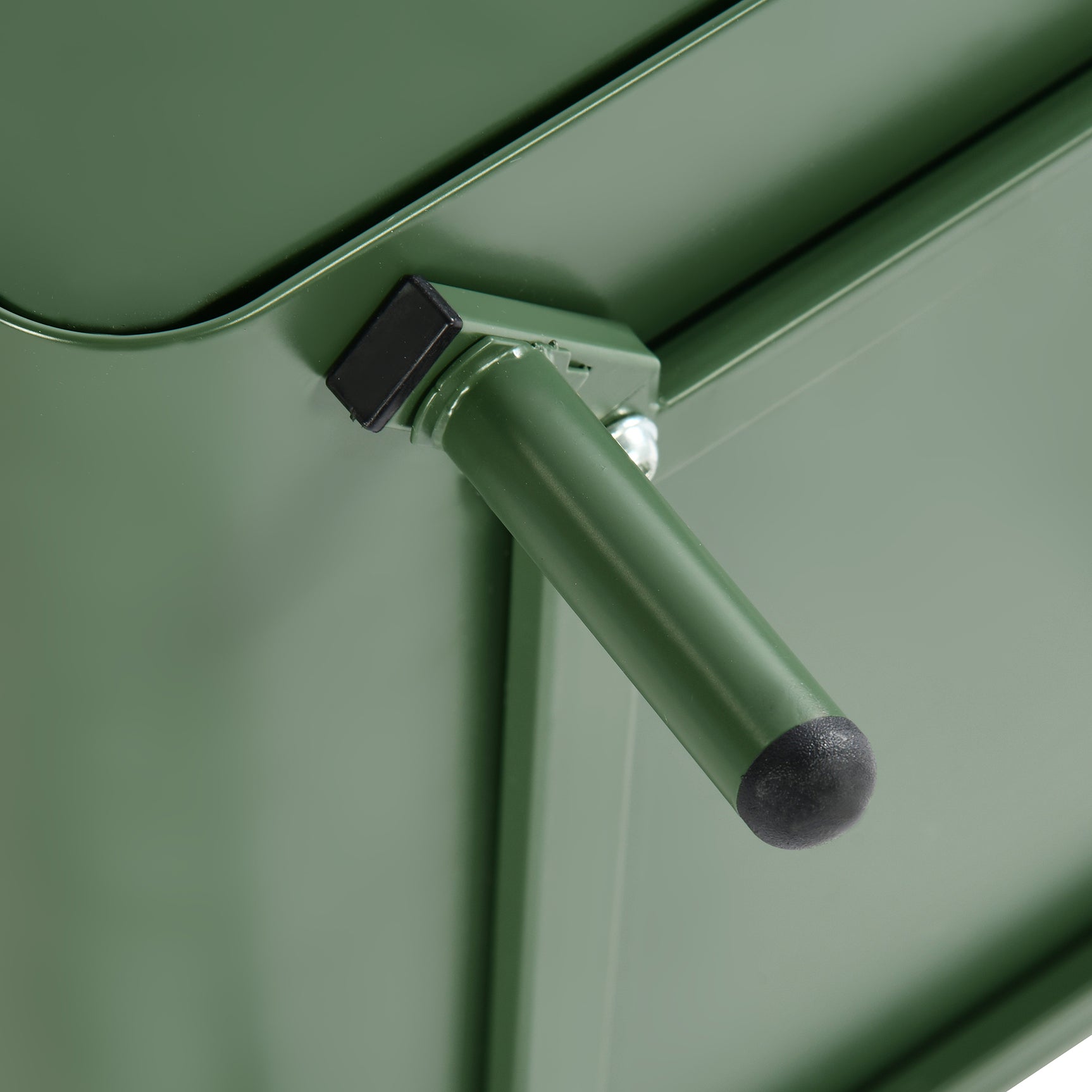 Table de chevet en métal vert style industriel avec rangement et étagère - WALNUT