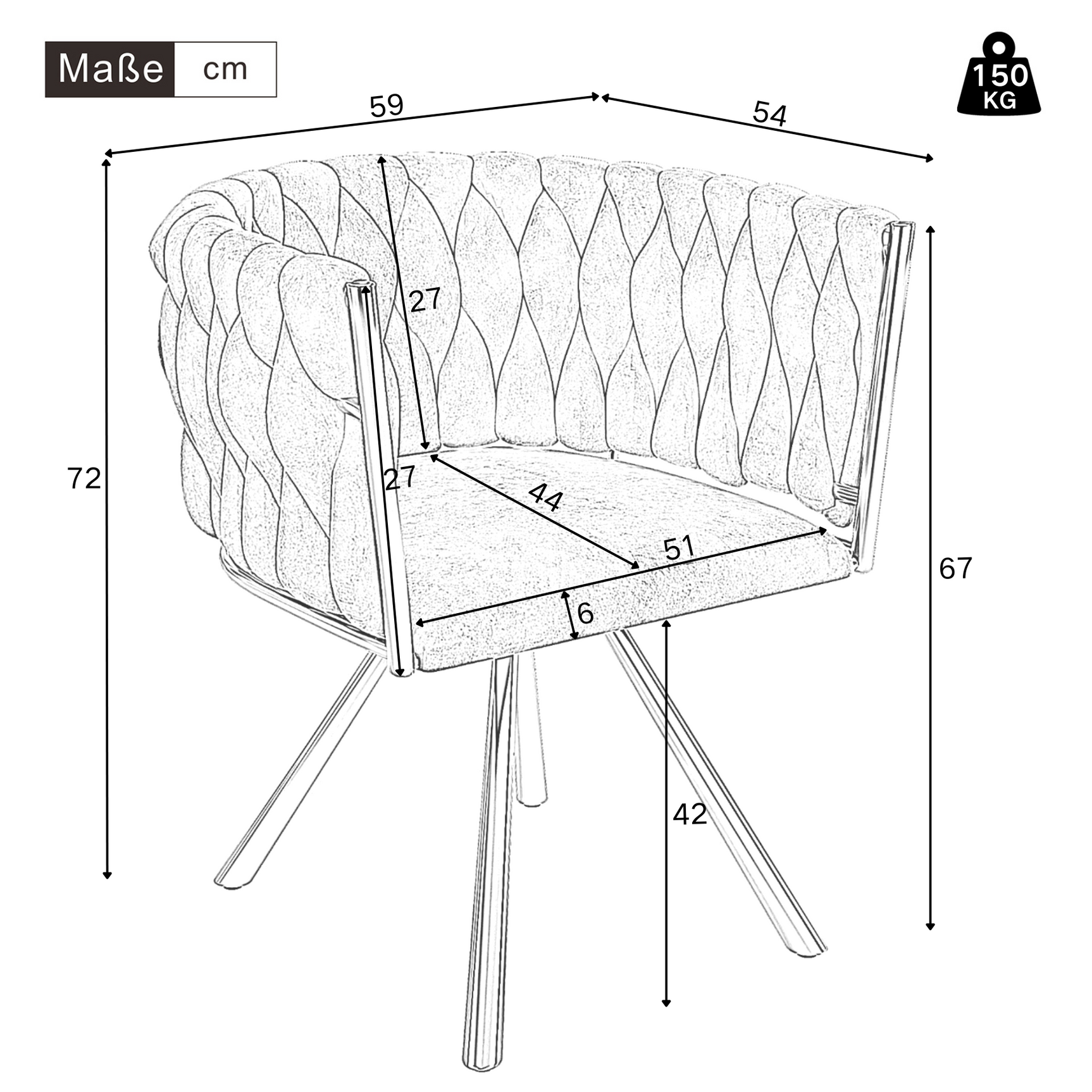 Lot de 4 chaises pivotantes de salle à manger en velours beige avec pieds en métal doré