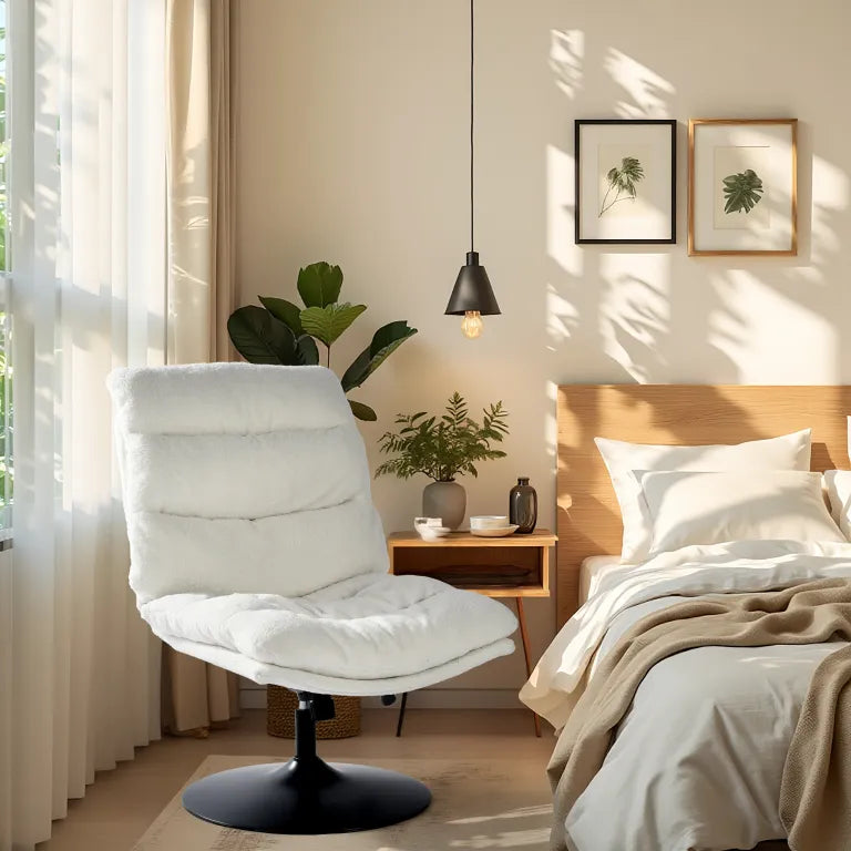 Recretion Stuhl Verstellbare Stoffschafe Locken 360 ° - Lambery