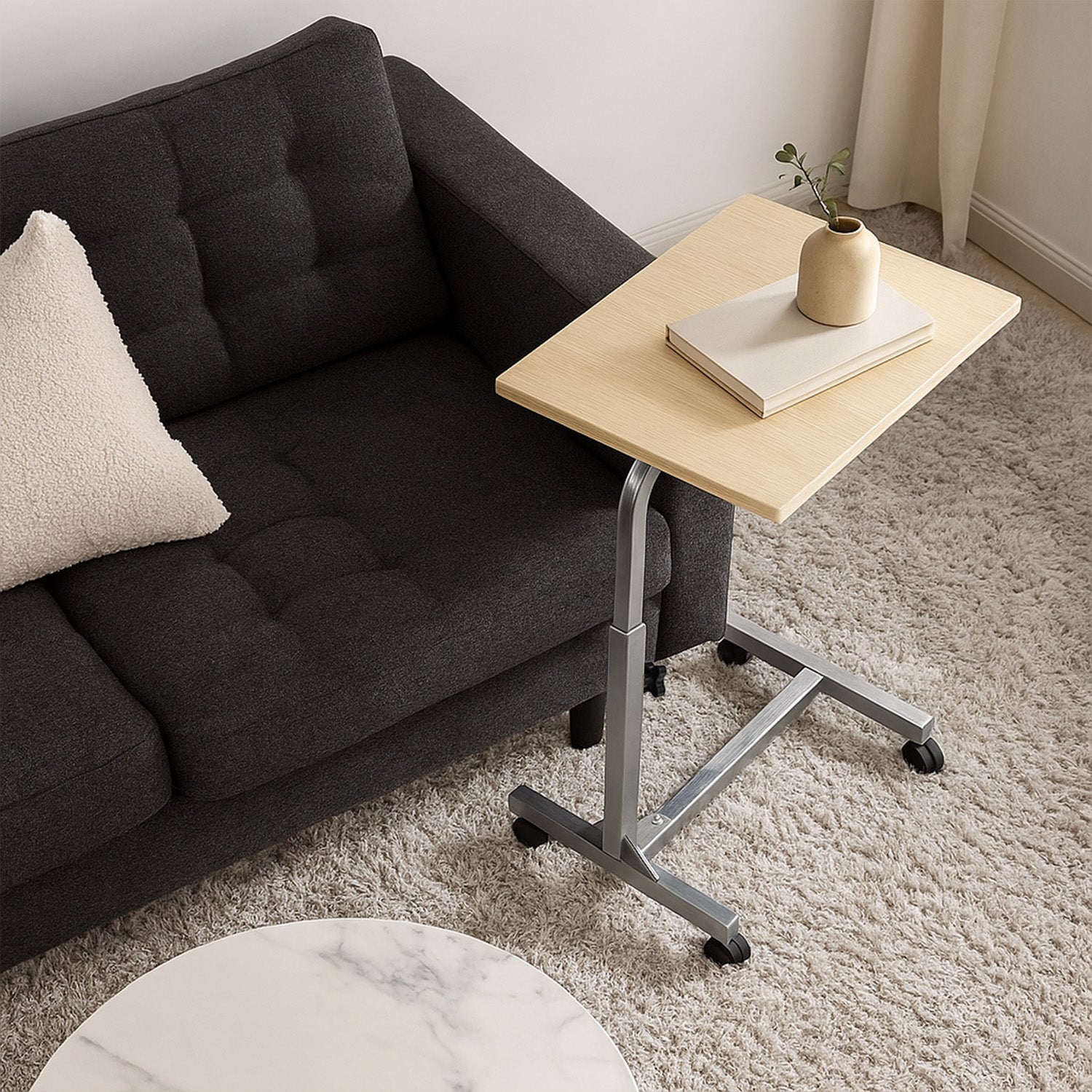 Table de lit/Support ordinateur pc à roulettes, hauteur réglable - BELLO