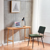 Lot de 2 chaises de salle à manger industrielles en tissu vert - KAROMI