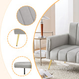 Sofa-lit pliant moderne en velours 183x76x75 cm – Réglable en 5 angles, pieds métalliques, idéal pour salon et chambre d’invités