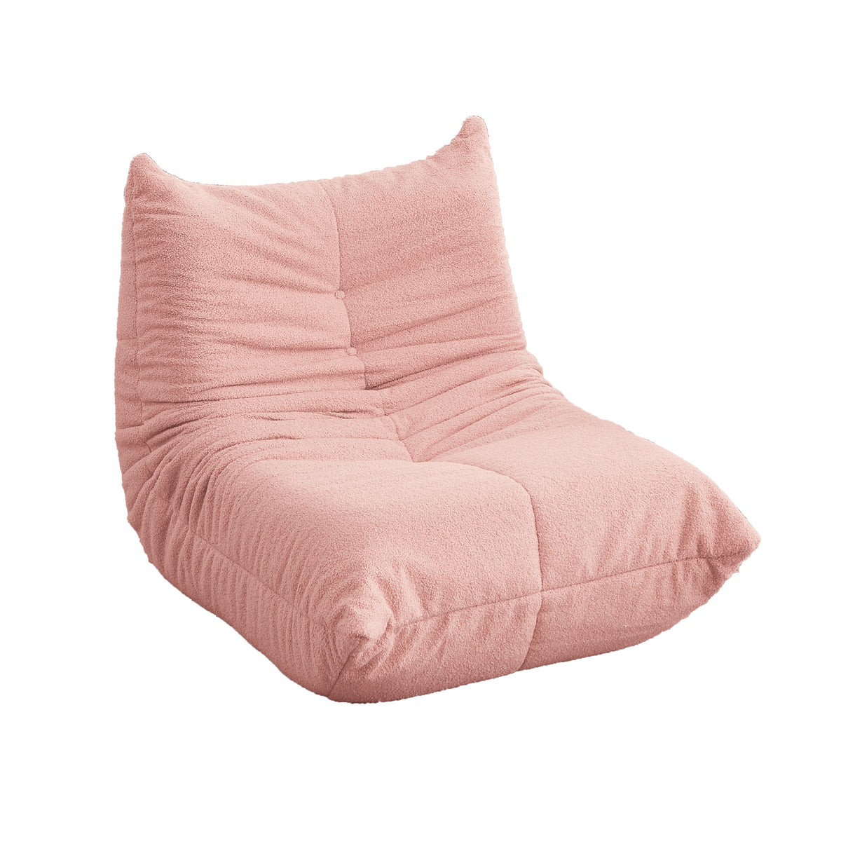 Loungesessel mit Armlehnen aus beigem Cord – DOMCO