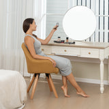 Bequemer Esszimmerstuhl aus gelbem Stoff mit 360°-Drehgelenk – CARSON FABRIC YELLOW