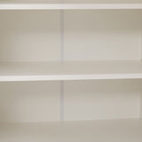 Meuble à chaussures blanc avec étagères réglables, commode minimaliste pour l'entrée, avec pieds en bois massif