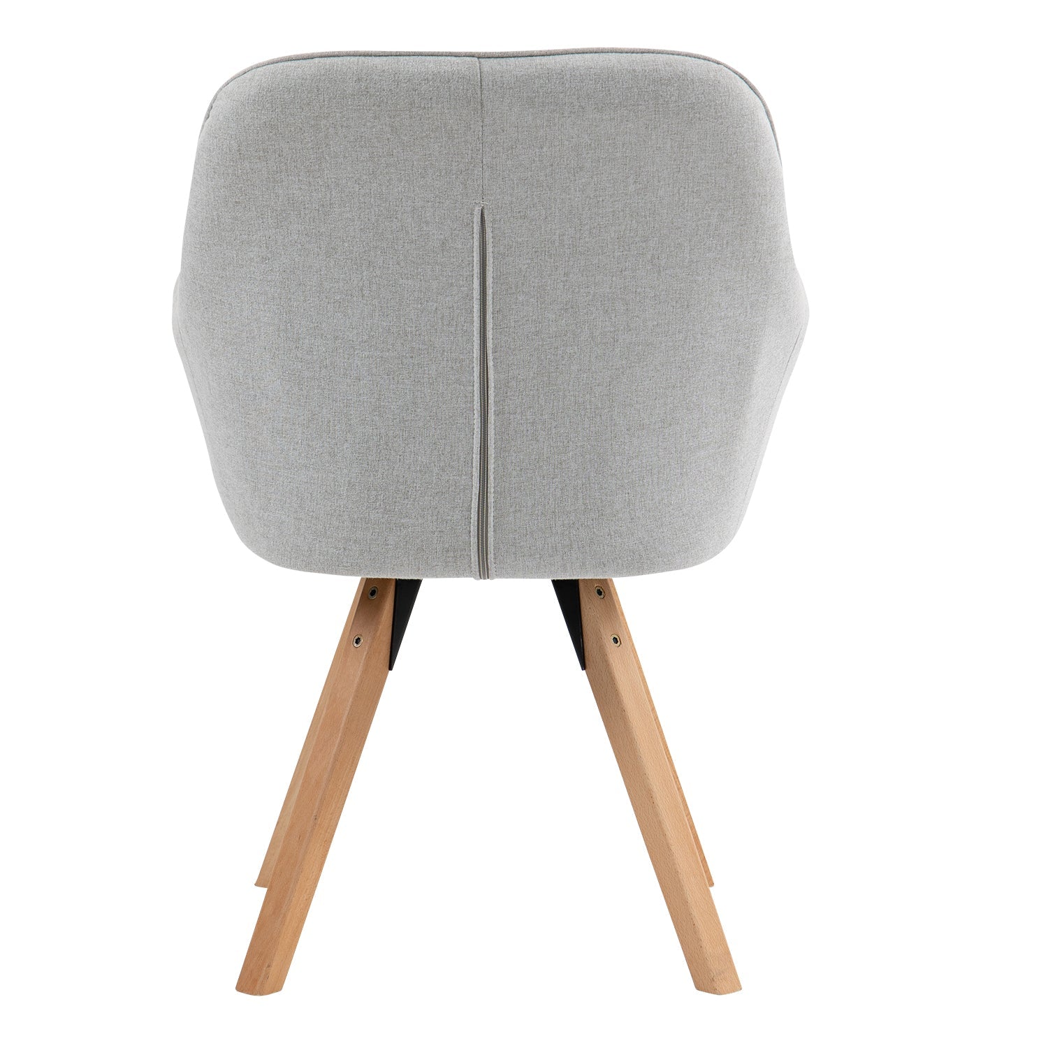 Set di 6 comode sedie per sala da pranzo in tessuto beige, girevoli a 360° - CARSON FABRIC BEIGE 6PZ